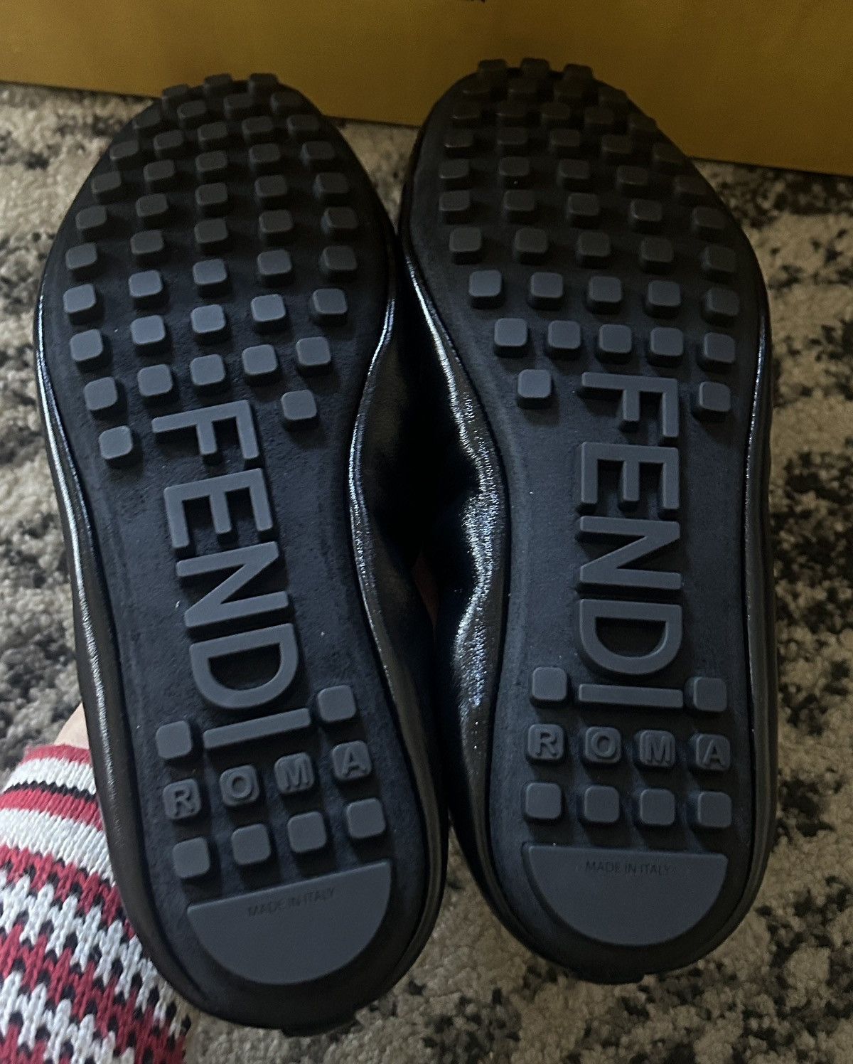 Fendi FENDI Filo Leather Ballerina Black Flat size 37 Size US 7 / IT 37 - 4 Thumbnail