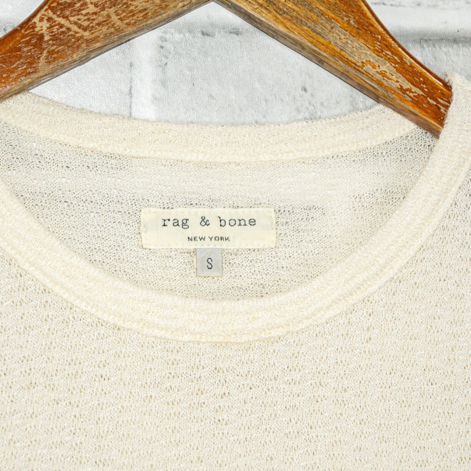 Rag & Bone Rag & Bone NY light beige open knit Crew Pullover Size Small Size S / US 4 / IT 40 - 4 Thumbnail