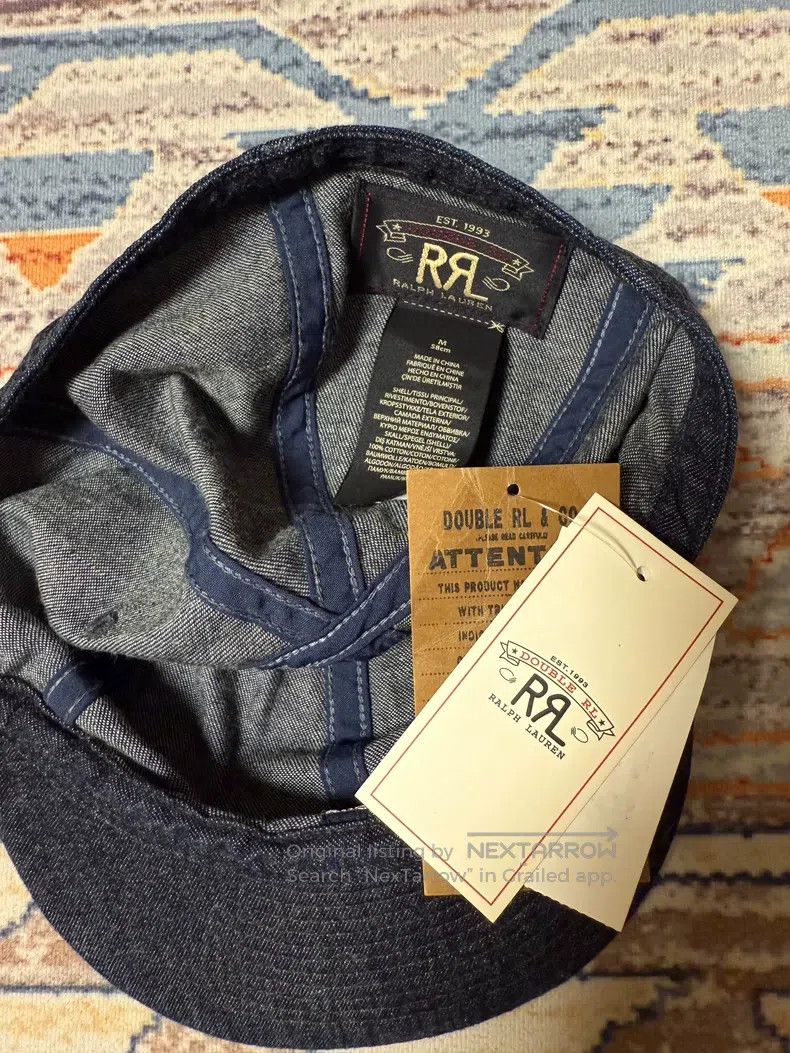 RRL Ralph Lauren RRL Ralph Lauren Classic indigo cotton denim hat RL93749 Size ONE SIZE - 3 Thumbnail