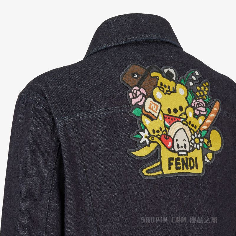 Fendi o1s1wg111125 Baguette Denim Jacket in Dark Blue Size US S / EU 44-46 / 1 - 3 Thumbnail