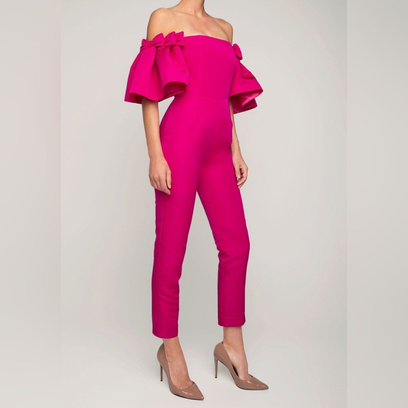 Other ALEXIA MARIA Dahlia Silk Faille Jumpsuit US:6 Size 28" / US 6 / IT 42 - 1 Thumbnail