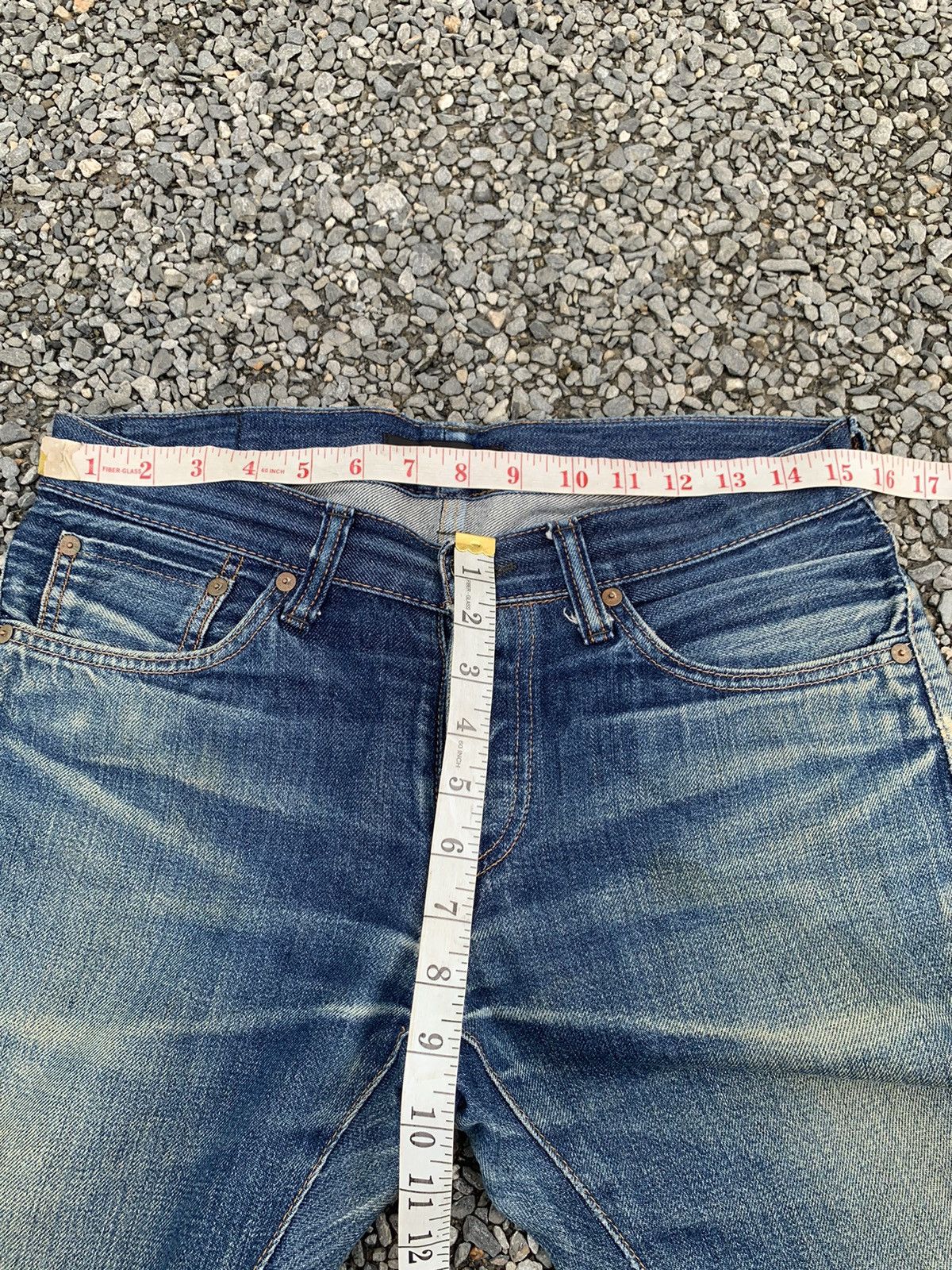Kapital VINTAGE JOHNBULL SELVEDGE RUSTY JAPANESE DISTRESSED DENIM Size US 31 - 17 Thumbnail