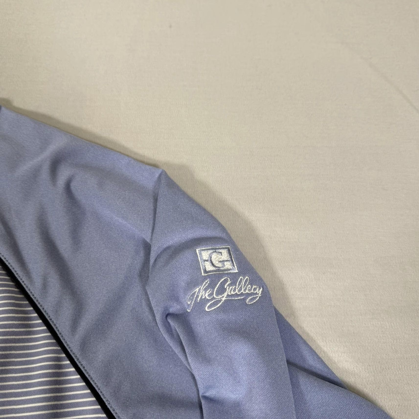 Peter Millar Peter Millar Shirt Mens 2XL Blue Stripe 1/4 Zip Crown Sport Golf Sweater Stretch Size US XXL / EU 58 / 5 - 3 Thumbnail