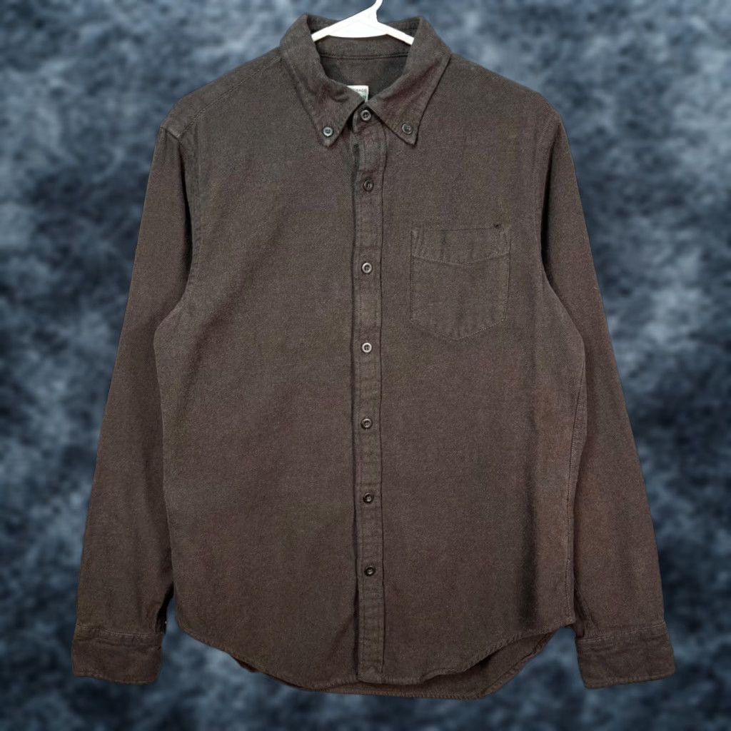 Club Monaco Club Monaco Shirt Mens Size Medium Brown Slim Cotton Button-Up Long Sleeve Button-Down Collared Twill Casual 100% Cotton Souvenir? Size US M / EU 48-50 / 2 - 1 Thumbnail