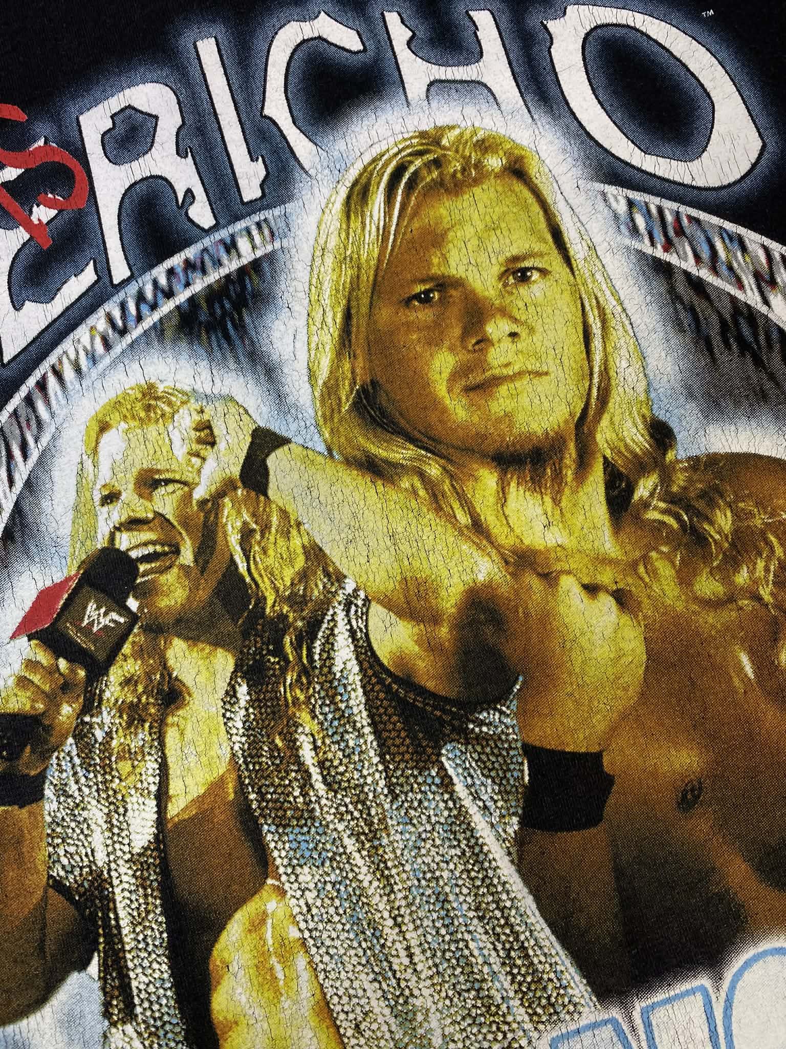 WWE Vintage 2000s WWE Jericho Black T-shirt Wrestling Washed Y2K Size US L / EU 52-54 / 3 - 6 Thumbnail