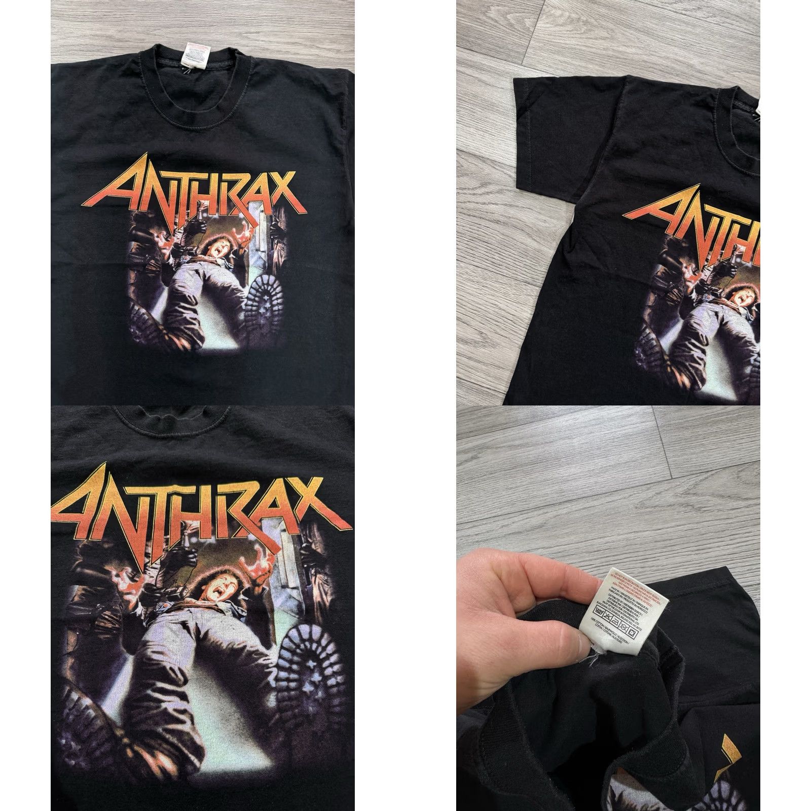 Fruit Of The Loom Anthrax Spreading The Disease Black Short Sleeve T Shirt M Mens Shirt Size US M / EU 48-50 / 2 - 8 Thumbnail