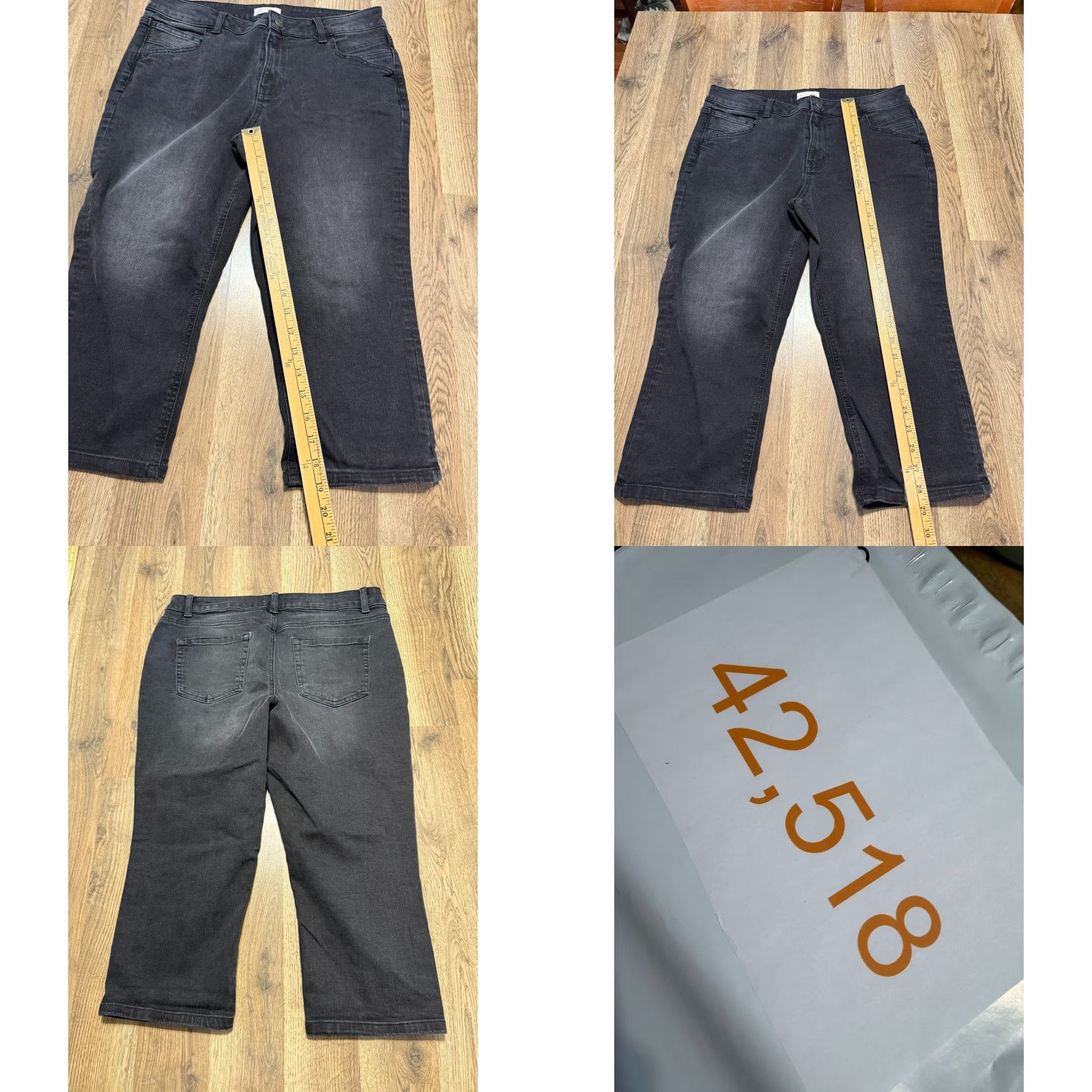Vintage Maurices Jeans Capris Women's Size 14 Black Original Fit Pockets Button Regular Size 36" / US 14 / IT 50 - 8 Thumbnail