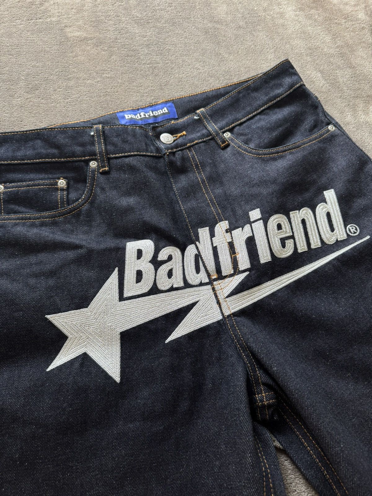 Badfriend Badfriend embroidered logo indigo denim jeans Size US 32 / EU 48 - 2 Thumbnail