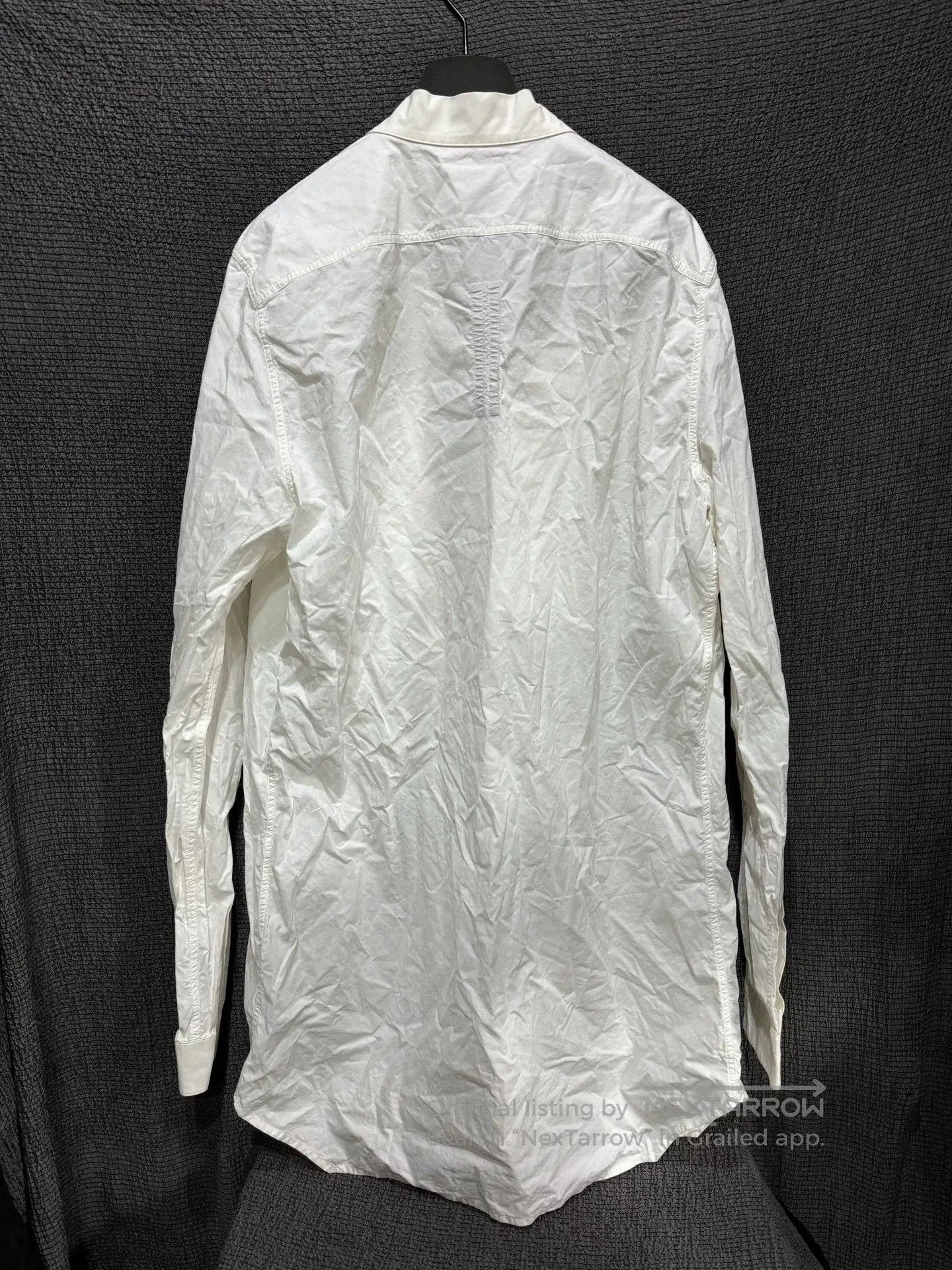 Rick Owens Rick Owens Collarless White Shirt. Size US L / EU 52-54 / 3 - 5 Thumbnail