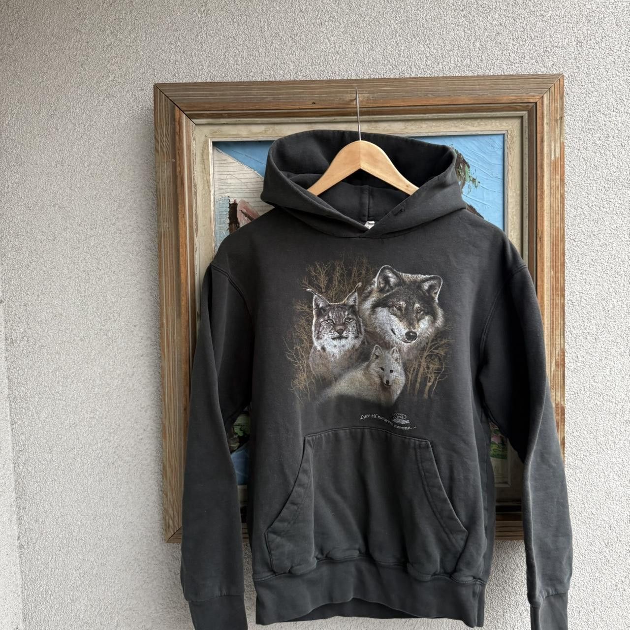 Vintage Vintage Animal Print Hoodie Faded Black Size US S / EU 44-46 / 1 - 2 Thumbnail