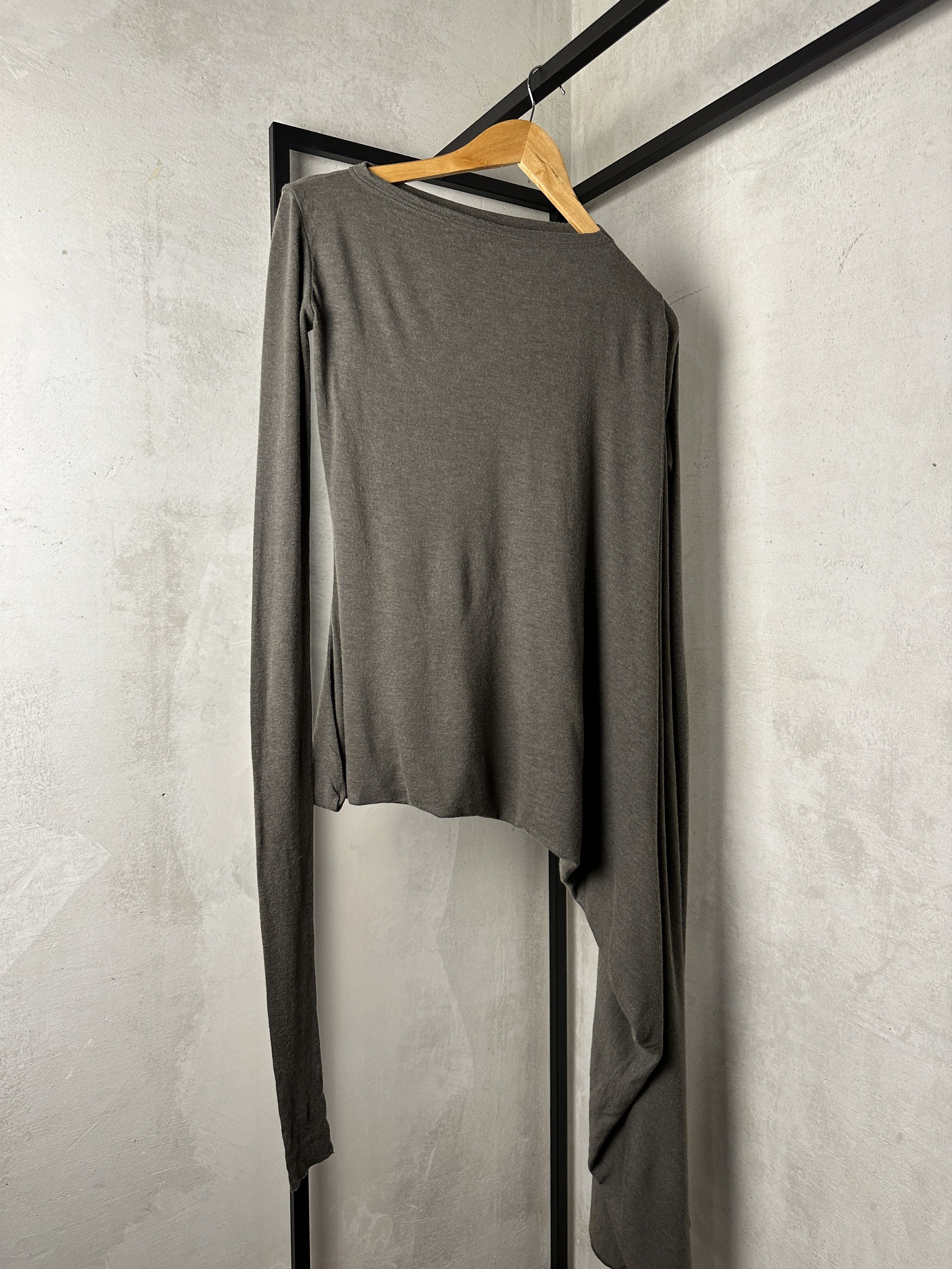 Rick Owens Rick Owens Lilies FW16 Darkdust Wool Drape Midi Dress Size XS / US 0-2 / IT 36-38 - 4 Thumbnail