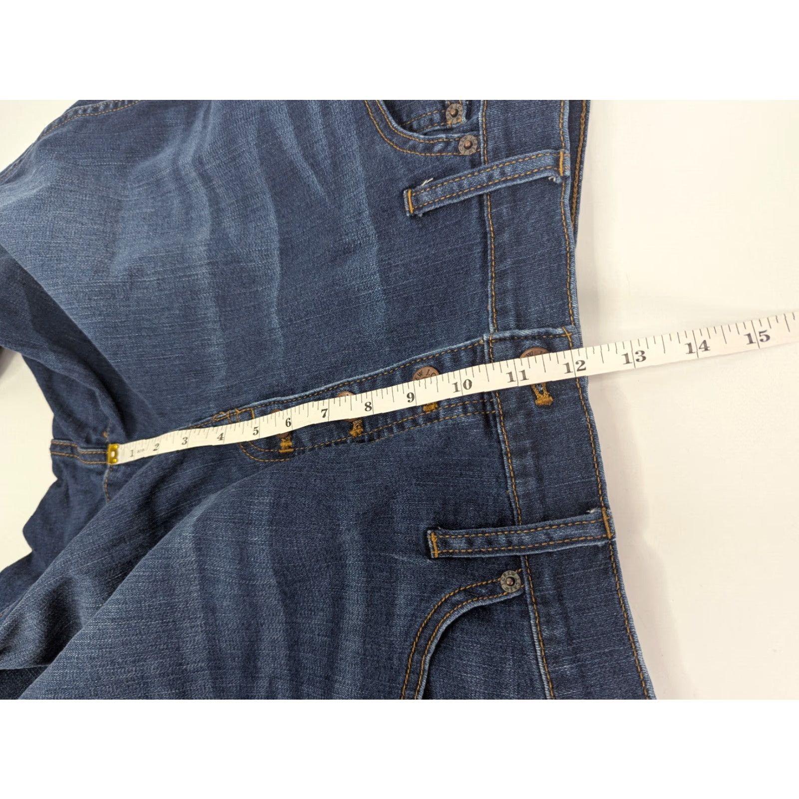 J.Crew J. Crew High-Rise Vintage Straight Jean Button Fly 34 Stormy Ink Blue AB622 Womens Jeans Modern American Style Cropped 5-Pocket Size 24" / US 00 / IT 34 - 7 Thumbnail