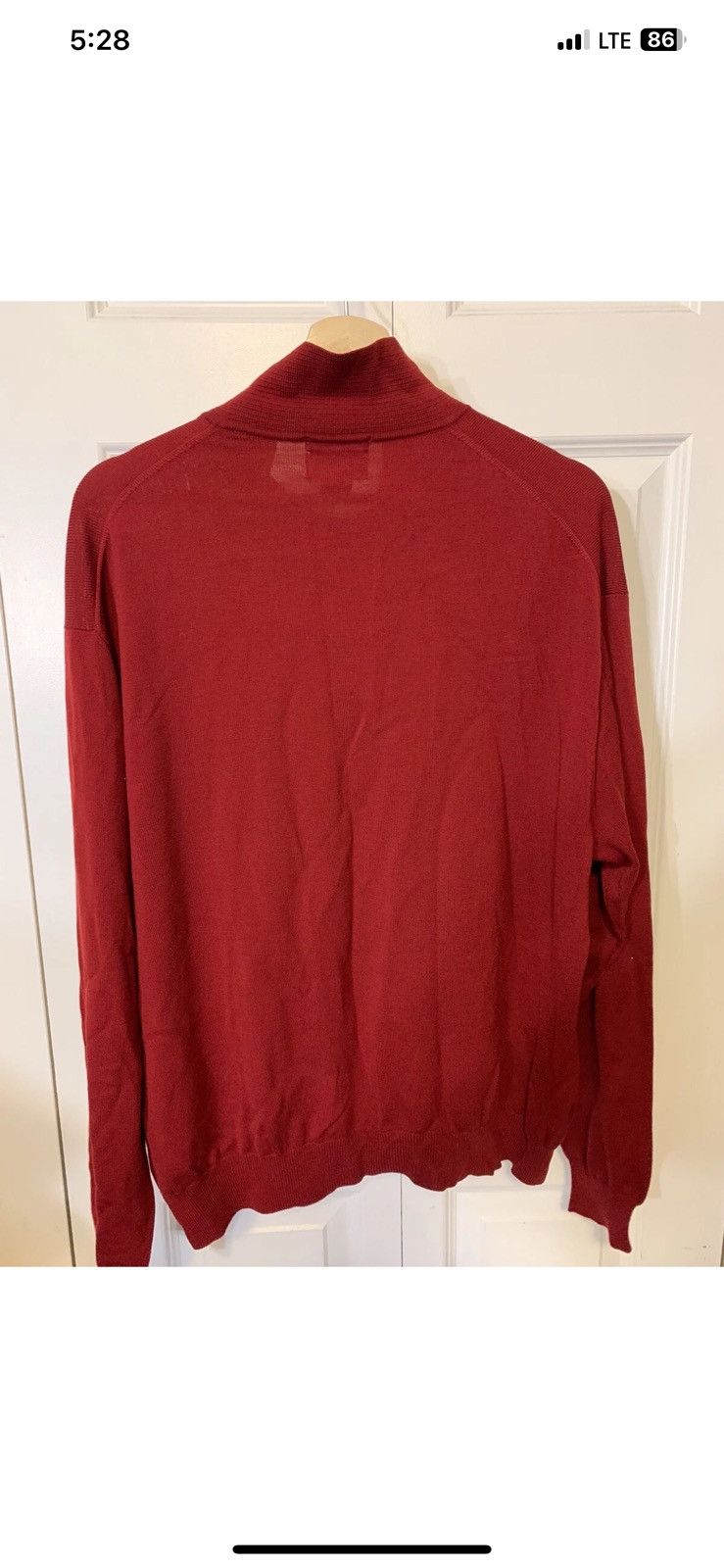 Alfani Alfani mens XL extra fine italian merino wool red sweater Size US XL / EU 56 / 4 - 7 Thumbnail