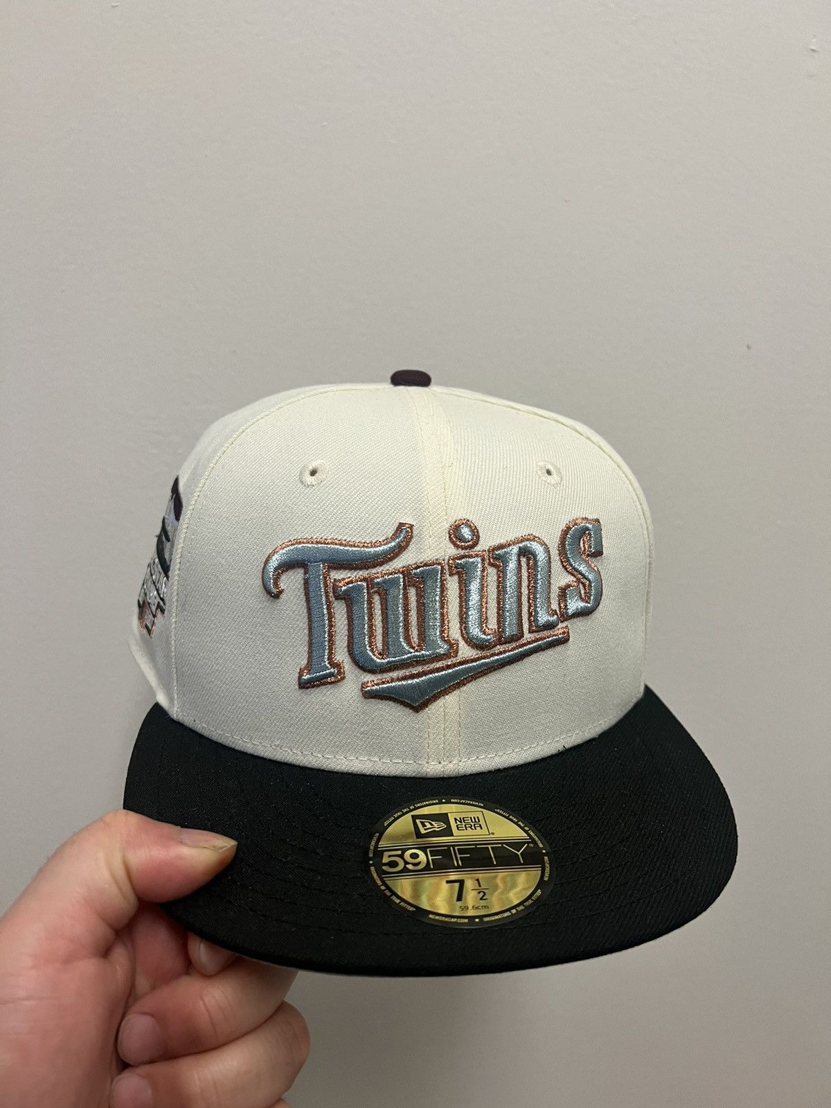 image of Hat Club x Myfitteds Minnesota Twins Chrome Saucy Nati All The Right Atr Rushmore in White, Men's