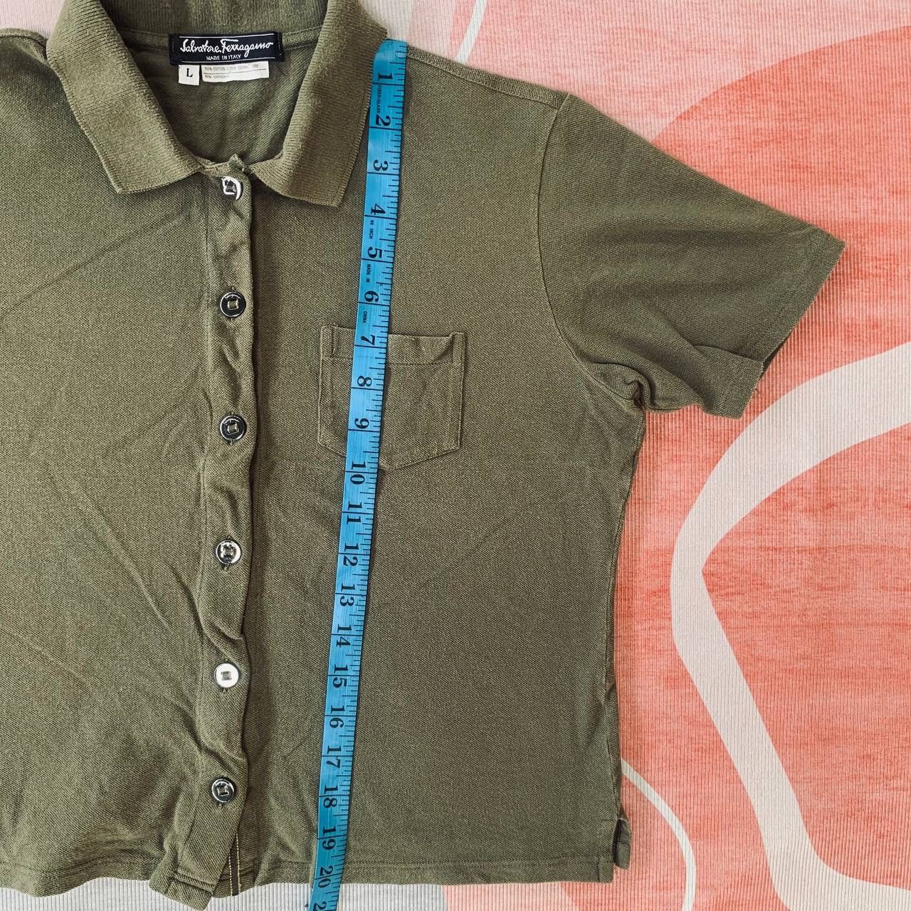 Salvatore Ferragamo Rare Vintage Ferragamo Unisex Boxy/Cropped Pocket Shirt Size US XS / EU 42 / 0 - 6 Thumbnail