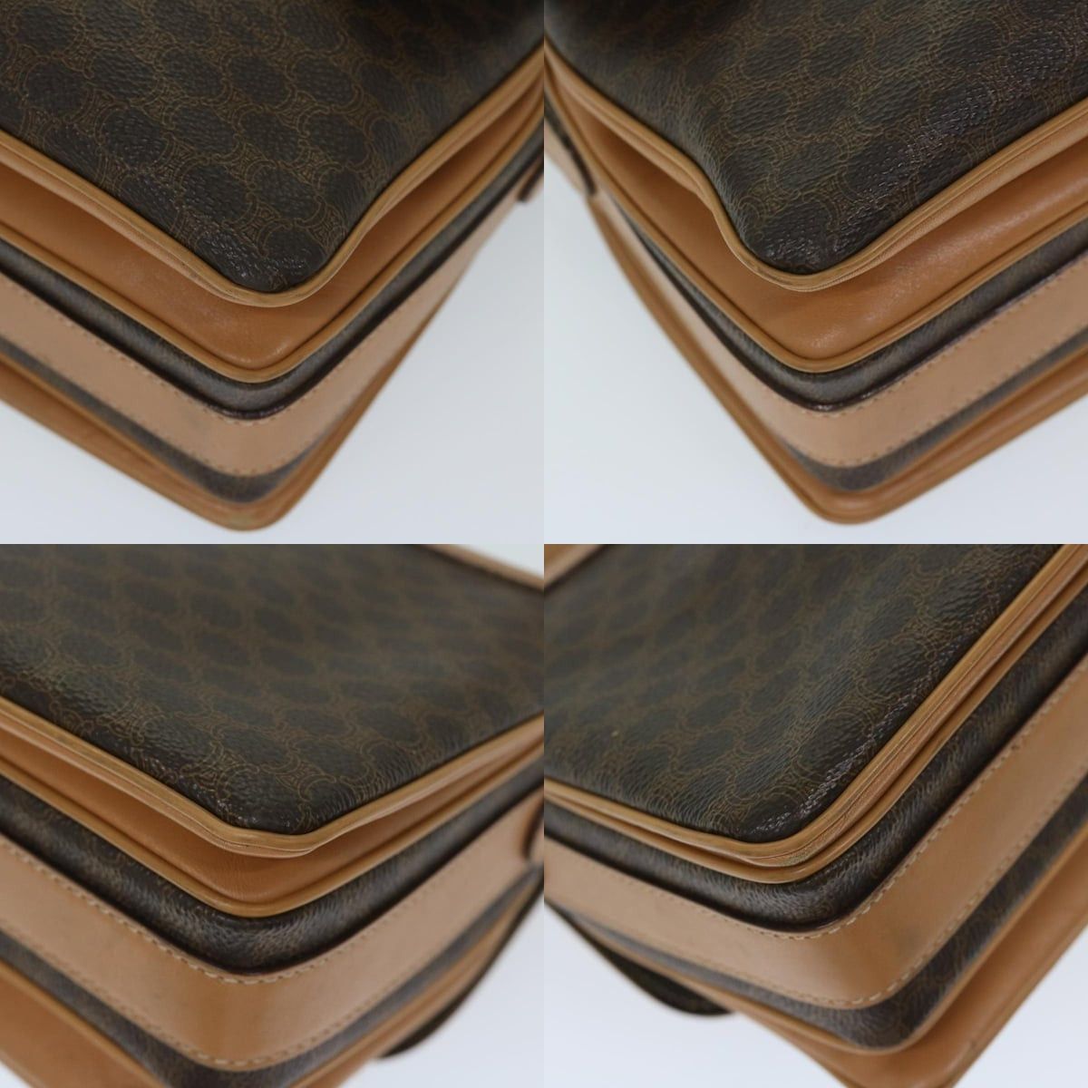Celine CELINE Macadam Canvas Shoulder Bag Pvc Leather Brown Size ONE SIZE - 10 Thumbnail