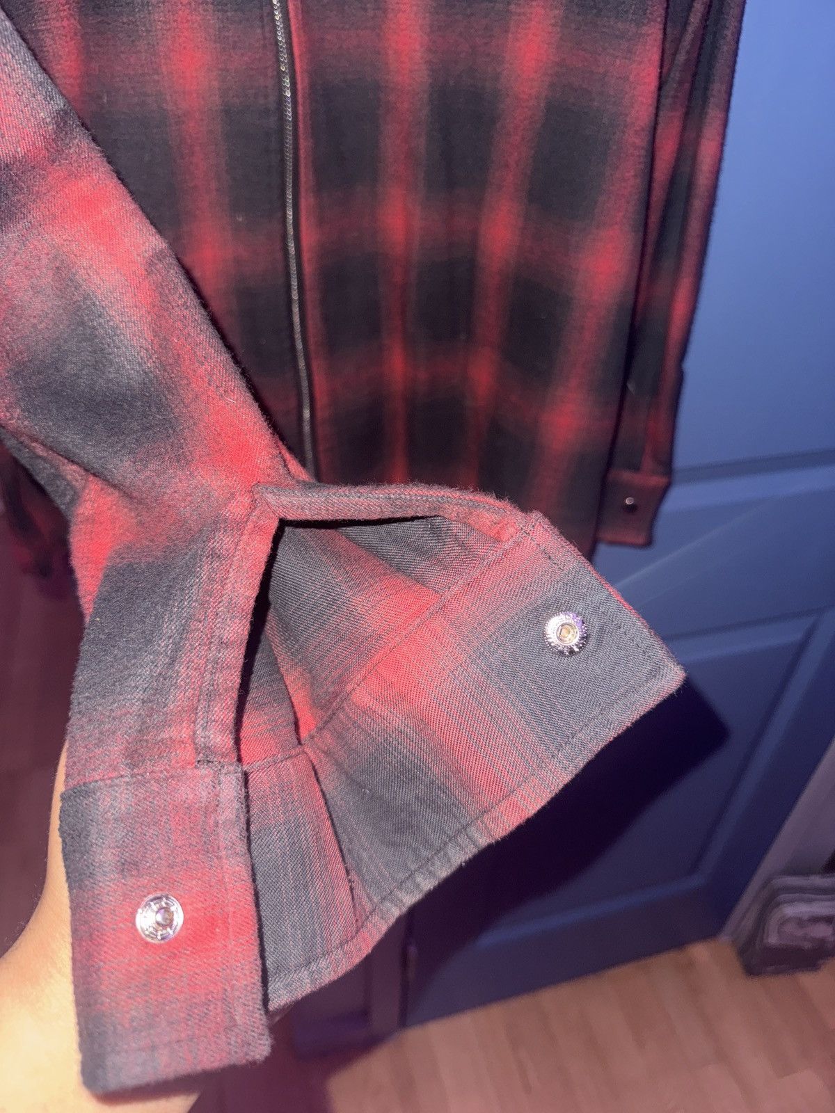 Seventh Heaven Seventh Heaven FW 20 Zip Up Plaid Flannel RED/BLACK Size US XL / EU 56 / 4 - 4 Thumbnail
