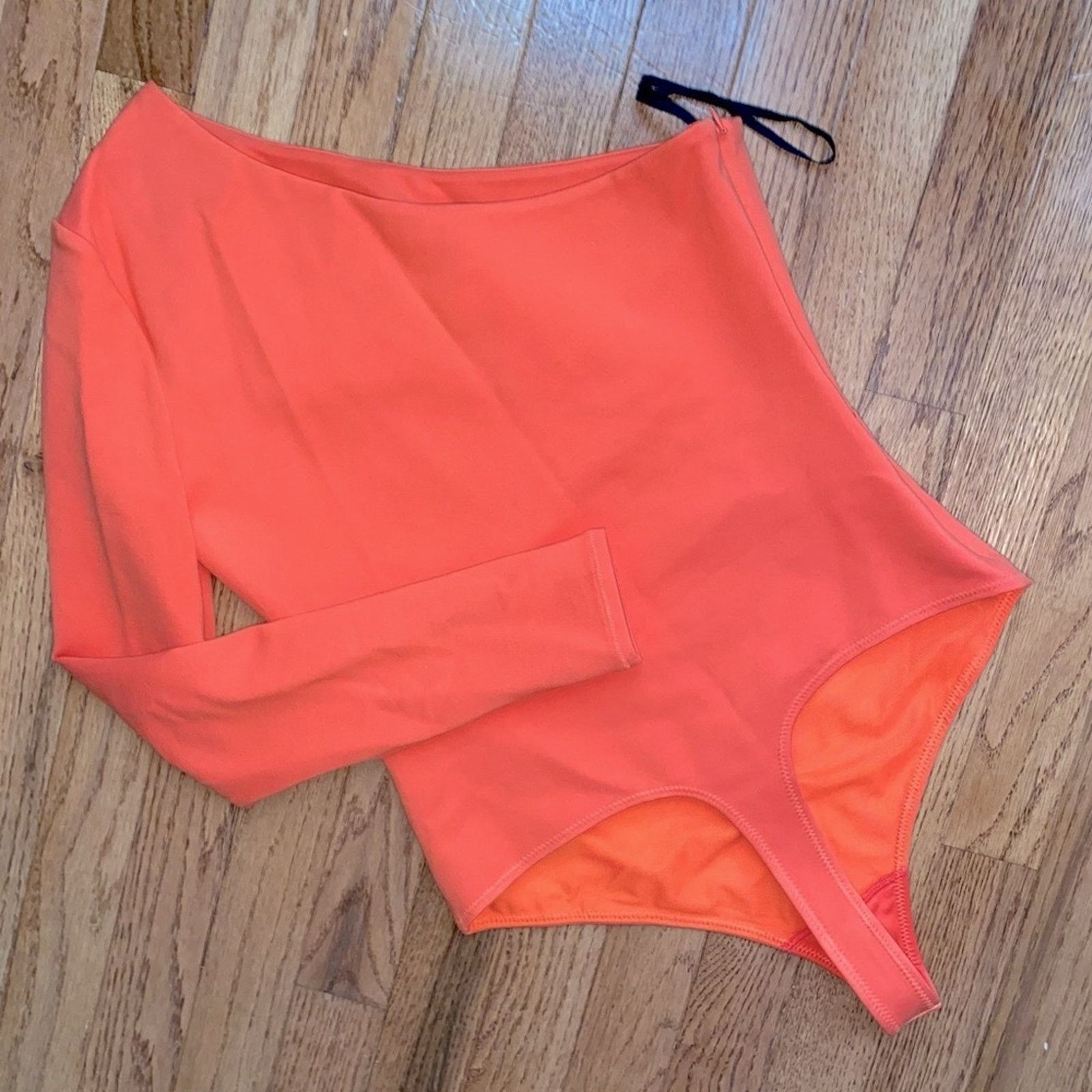 REVOLVE EUC NBD Aaliyah Cut Out One Shoulder Bodysuit Red Orange S Size S / US 4 / IT 40 - 10 Thumbnail