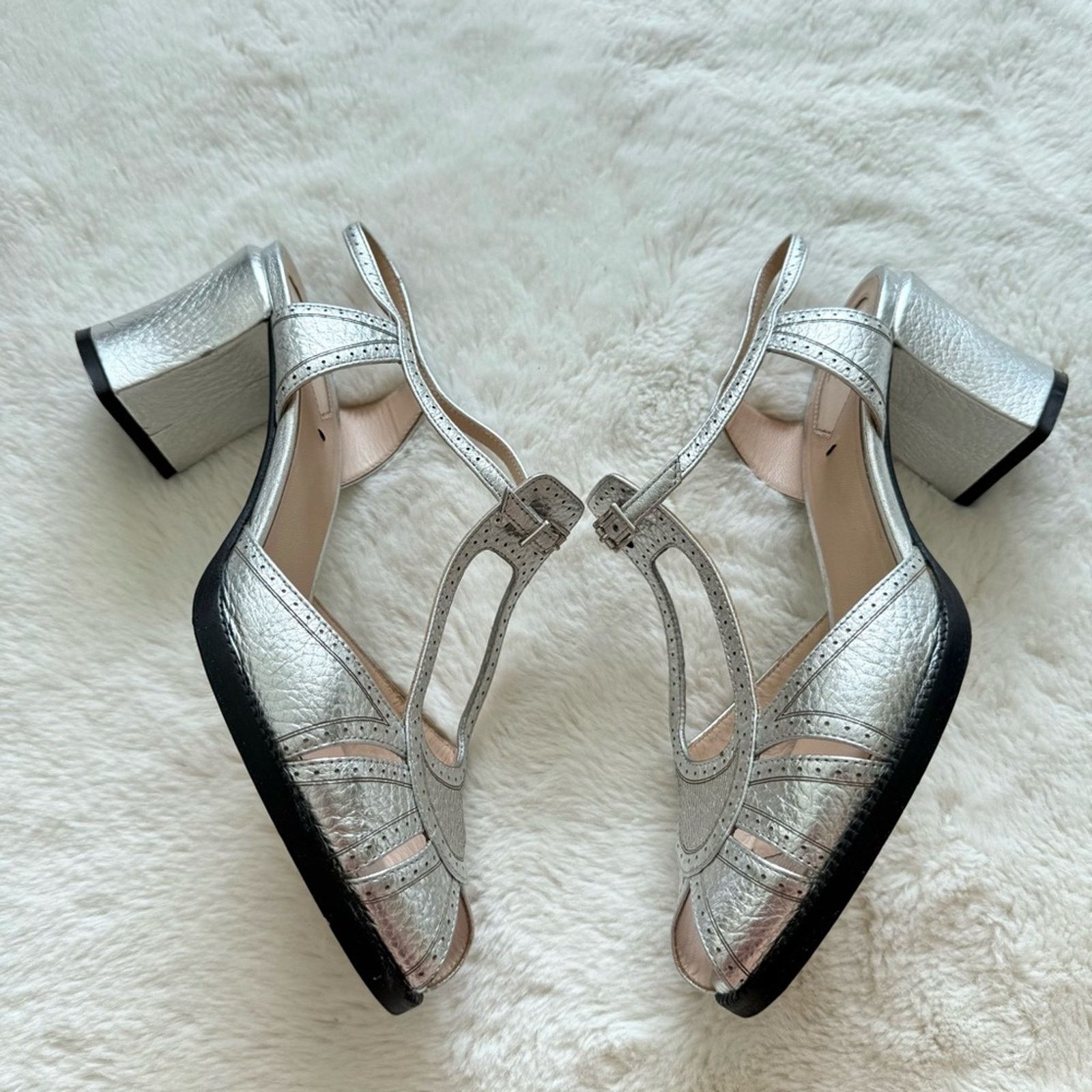 Fendi Fendi women metallic sandals size 39 EU or 9 US Authentic Size US 9 / IT 39 - 1 Thumbnail