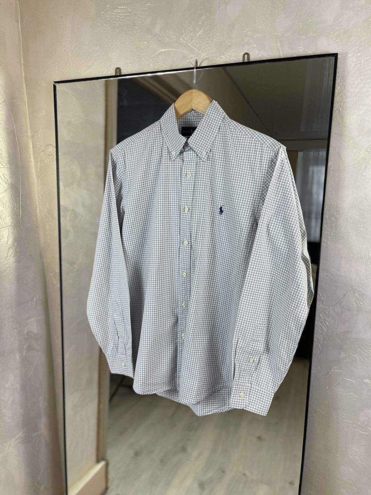 Polo Ralph Lauren Polo Ralph Lauren Gingham Oxford Shirt Custom Fit Grey Pony Size US M / EU 48-50 / 2 - 1 Thumbnail