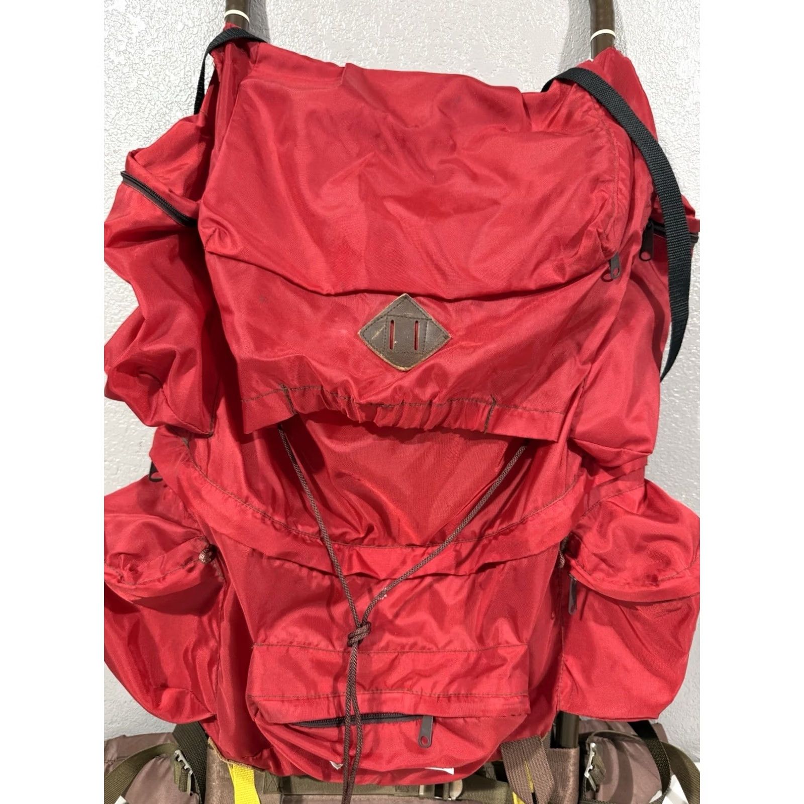 Vintage VINTAGE Alpine Designs Backpack Unisex Adults 14"W 20"H 8"D Red External Frame Nylon Hiking Camping Trail USA Size ONE SIZE - 5 Thumbnail