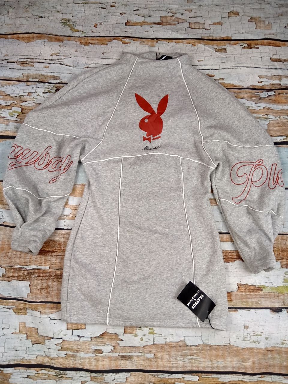 Playboy Missguided x Playboy Panel Balloon Sleeves Sweat Dress Size M / US 6-8 / IT 42-44 - 3 Thumbnail