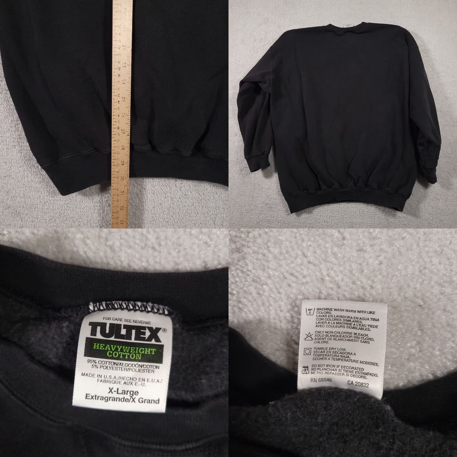 Tultex VINTAGE Tultex Alaska Crewneck Sweatshirt Mens XL Black Embroidered USA Made Size US XL / EU 56 / 4 - 7 Thumbnail