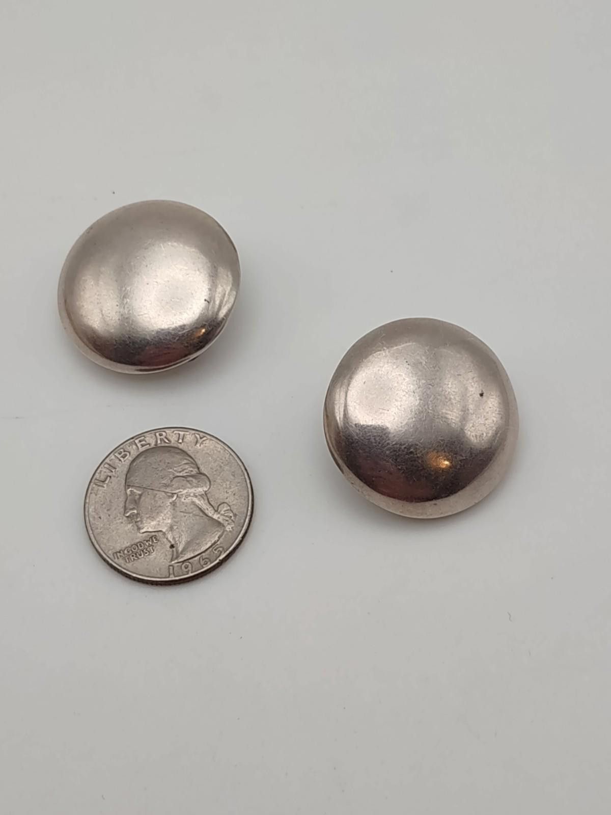 Other Taxco Mexico Sterling Domed Button Clip Earrings Size ONE SIZE - 5 Thumbnail
