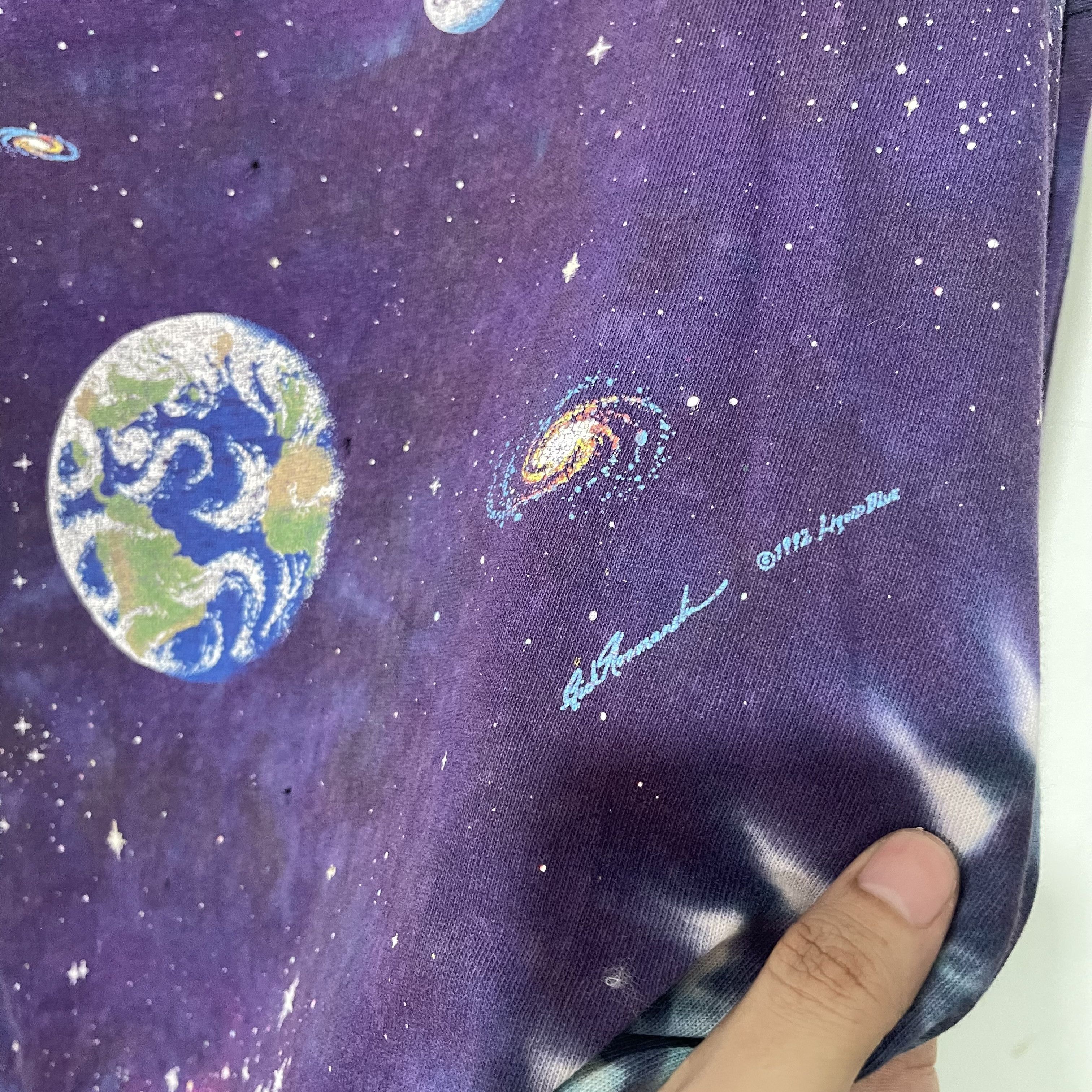 Vintage Vintage 90s Galaxy Space Long Sleeve Shirt Size US L / EU 52-54 / 3 - 3 Thumbnail