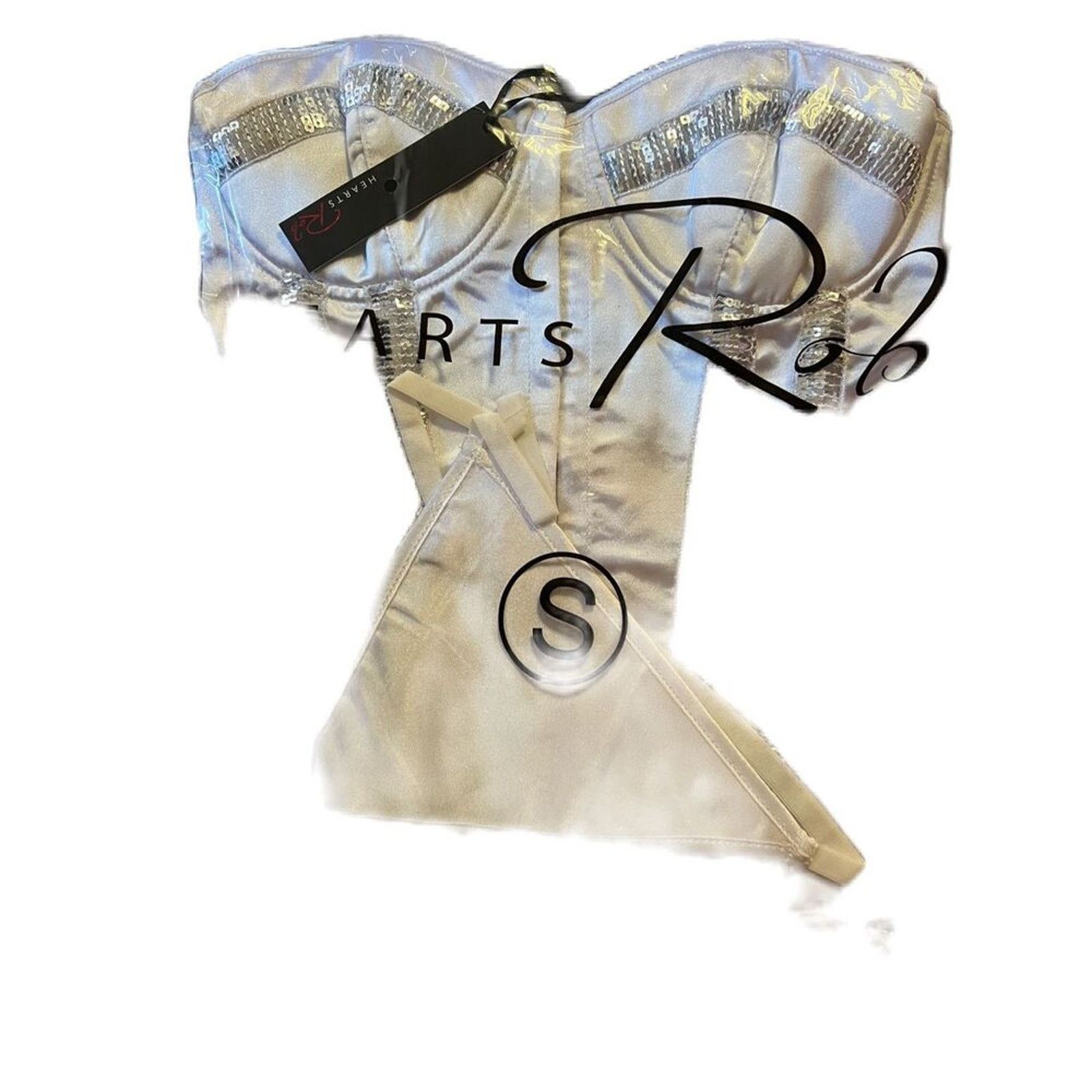 Vintage Silver corset Size 30" / US 8 / IT 44 - 8 Thumbnail
