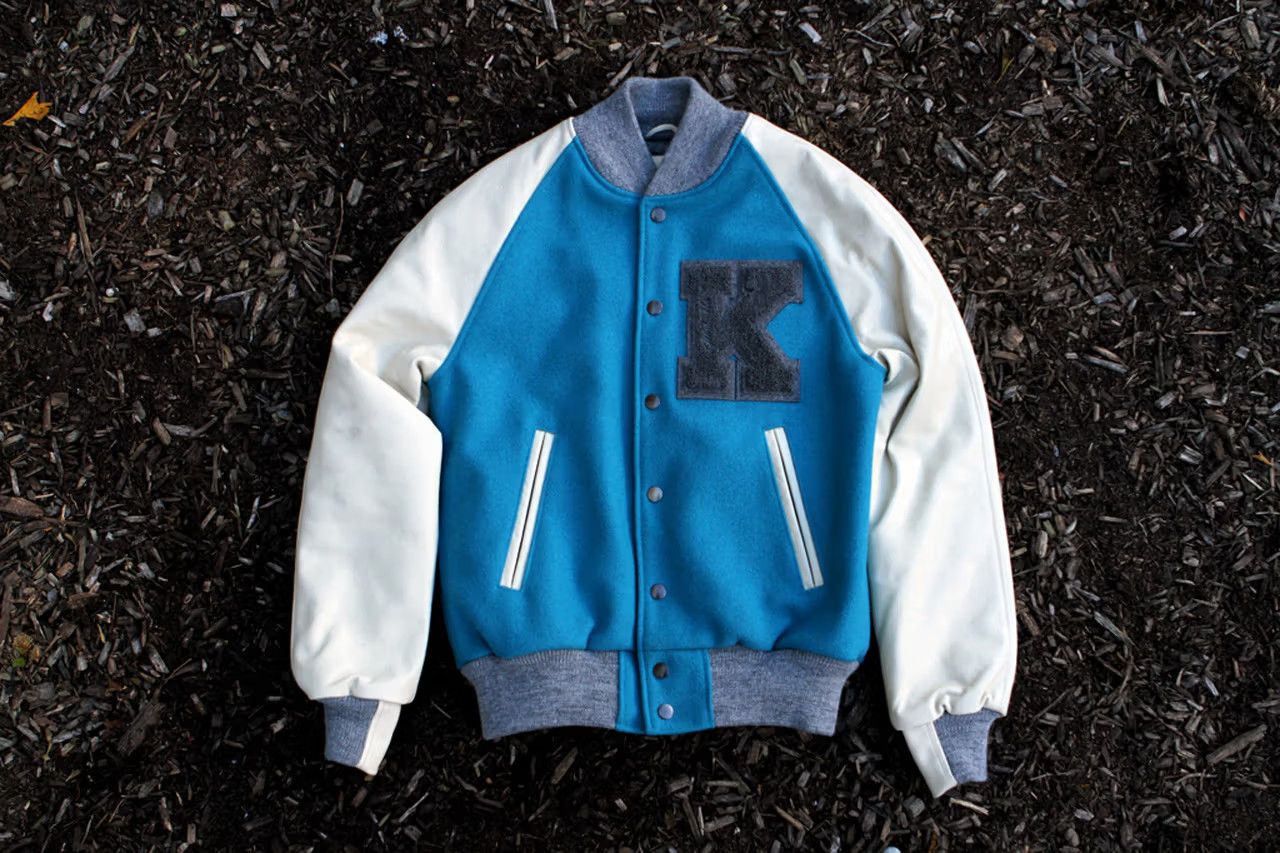 Golden Bear × Kith 2012 Just Us Varsity Jacket Teal Size US L / EU 52-54 / 3 - 1 Thumbnail