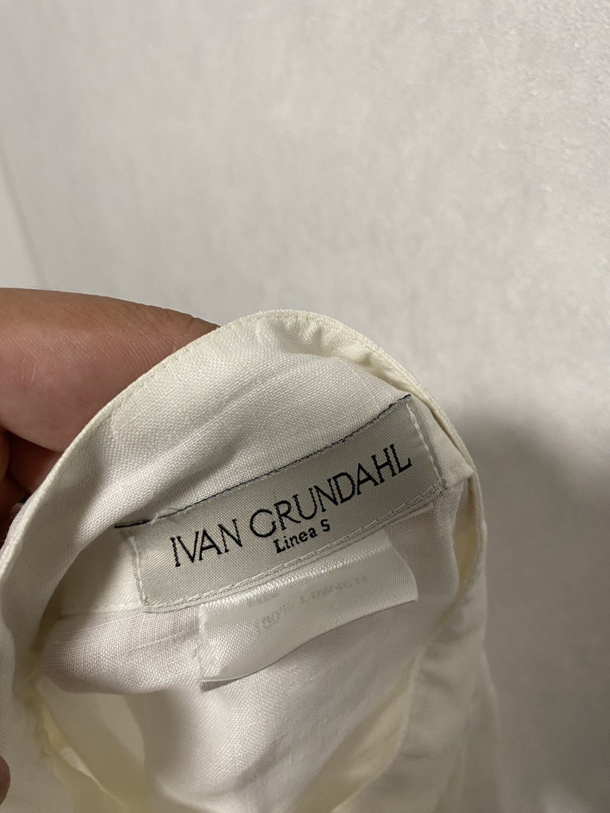 Ivan Grundahl Ivan Grundahl Linea S White Milk Oversized Linen shirt Size M / US 6-8 / IT 42-44 - 2 Thumbnail