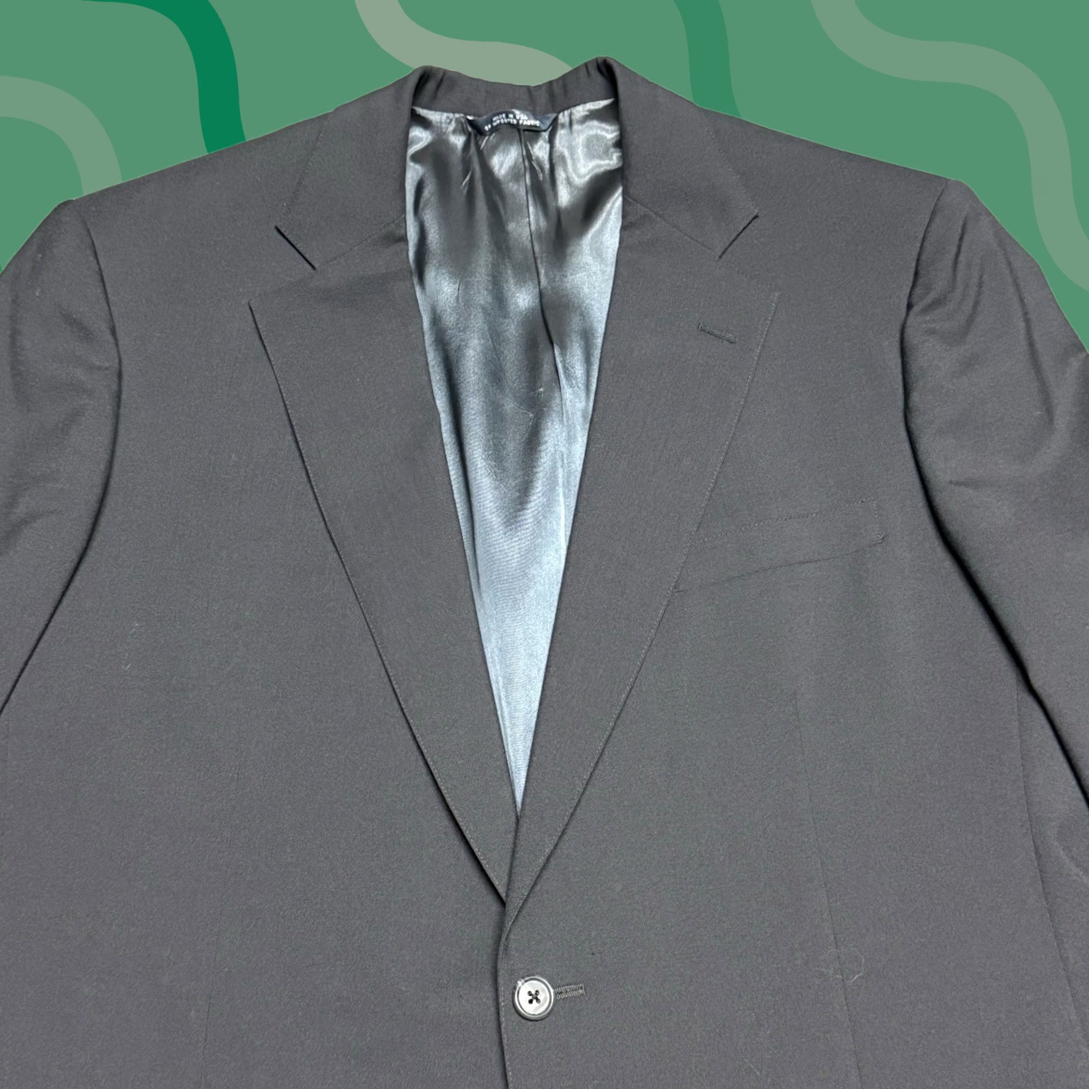 Brooks Brothers Brooks Brothers Blazer Jacket Mens 43L Black Brooksease 100% Wool Sport Coat Size 46R - 1 Thumbnail