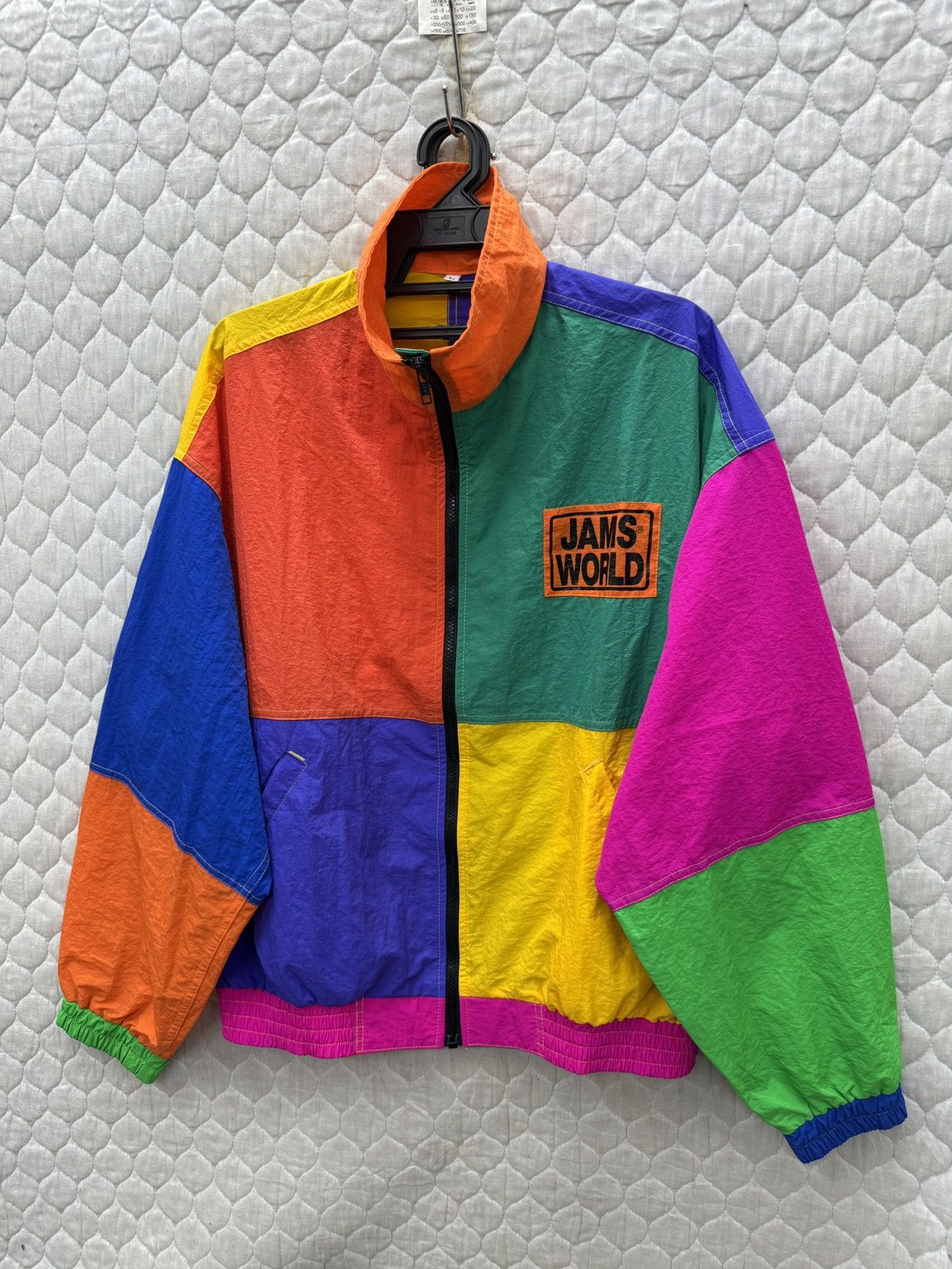 Jams World 🔥🔥🔥ARCHIVE VINTAGE JAMS WORLD COOUR BLOCK LIGHT JACKET Size US L / EU 52-54 / 3 - 5 Thumbnail