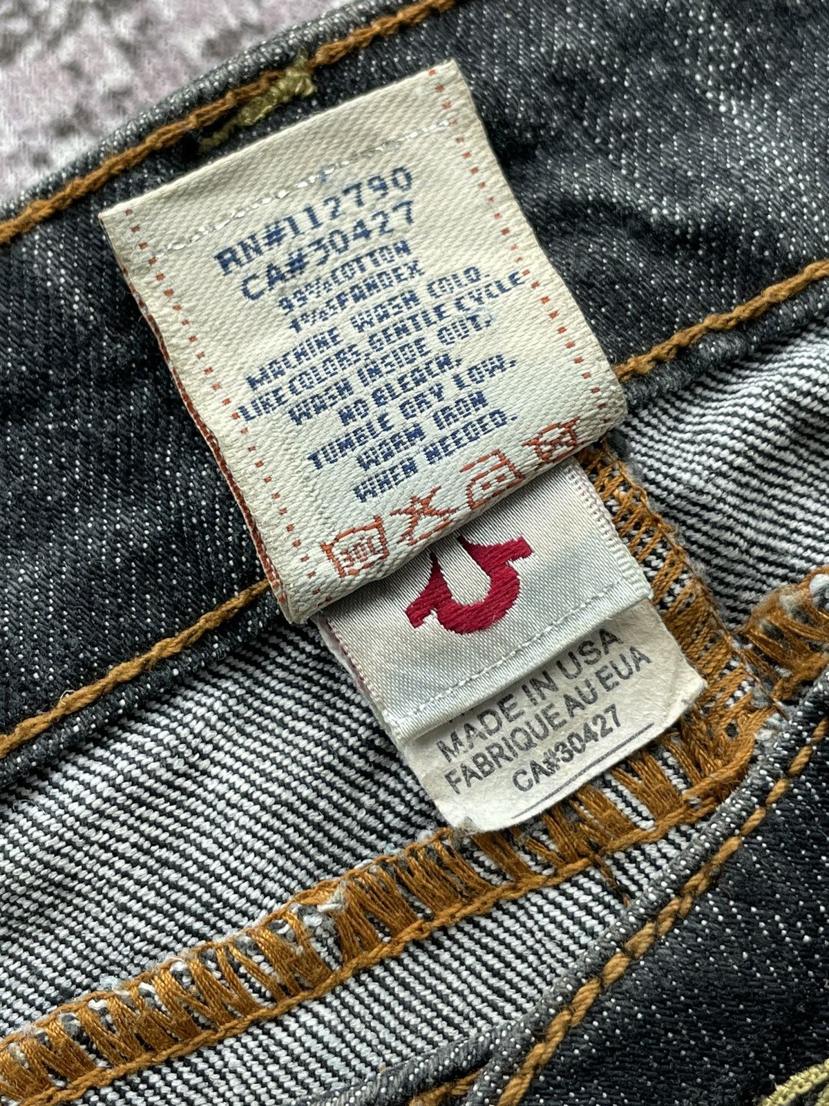True Religion True Religion Black Straight Jeans Size US 31 - 9 Thumbnail