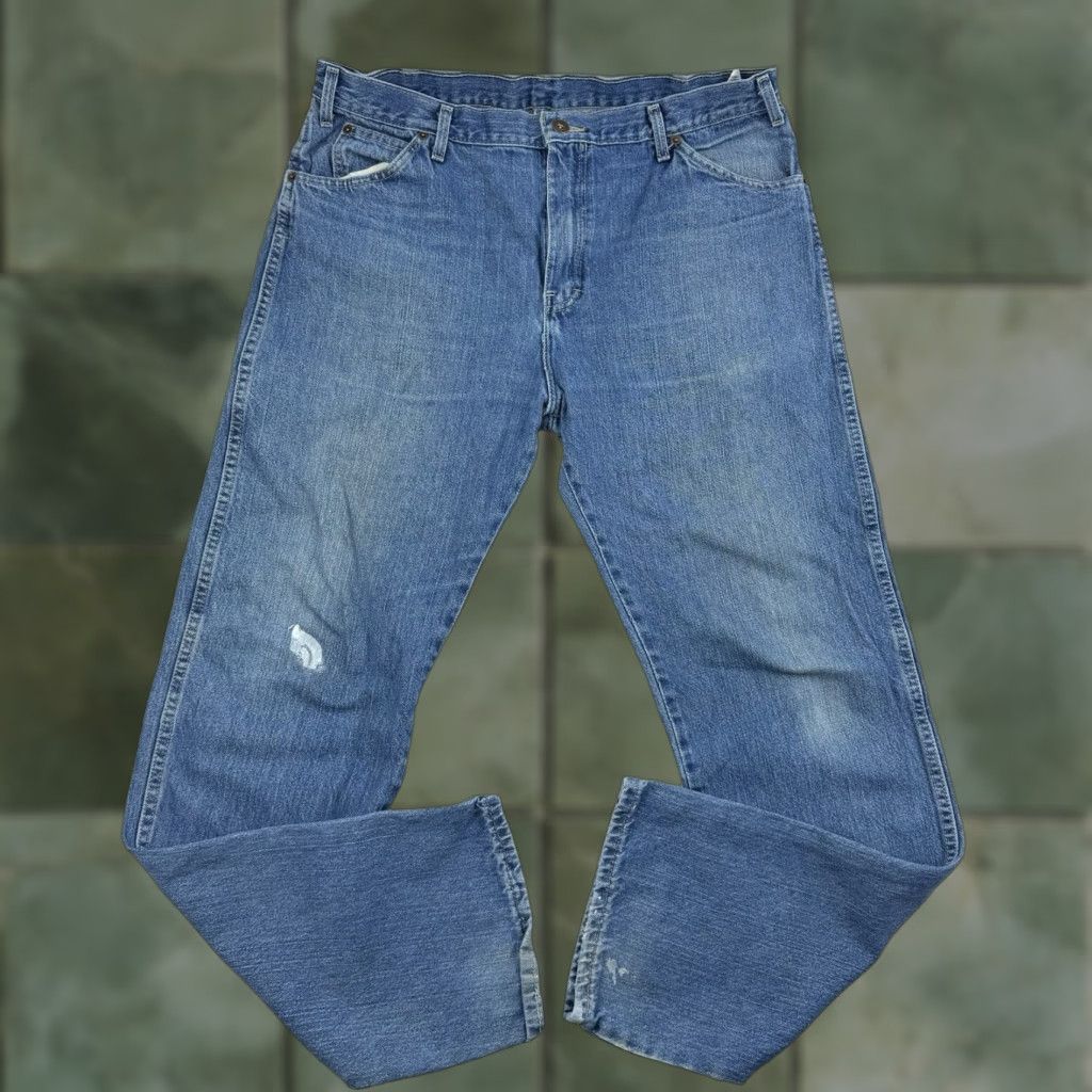 Dickies Dickies Jeans Regular Men 36x34 Blue Denim Straight Hipster Grunge Y2K Punk Work Wear Vintage USA 1940s-1990s Boys Girls Mens Womens Size US 36 / EU 52 - 1 Thumbnail