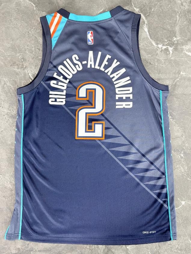 NBA 26 Thunder #2 Shai Gilgeous-Alexander Jersey Size US M / EU 48-50 / 2 - 2 Thumbnail