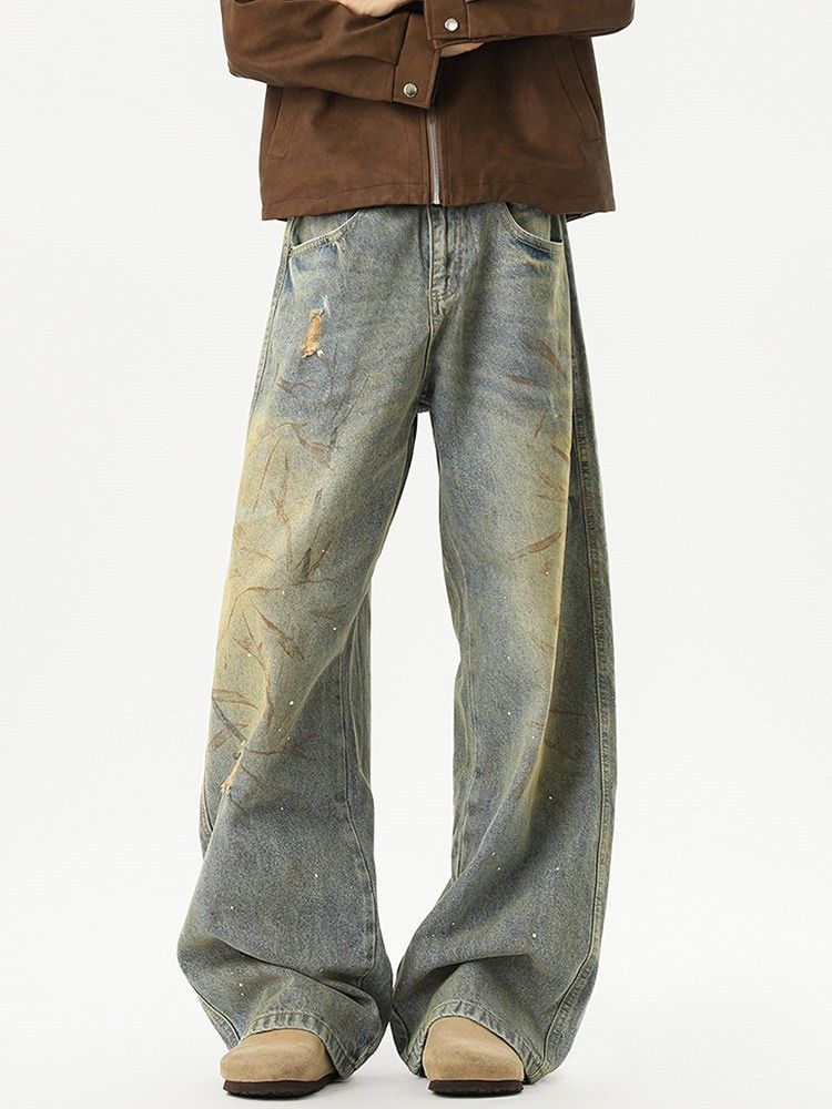 Vintage Men's vintage American retro washed distressed jeans Size US 32 / EU 48 - 1 Thumbnail