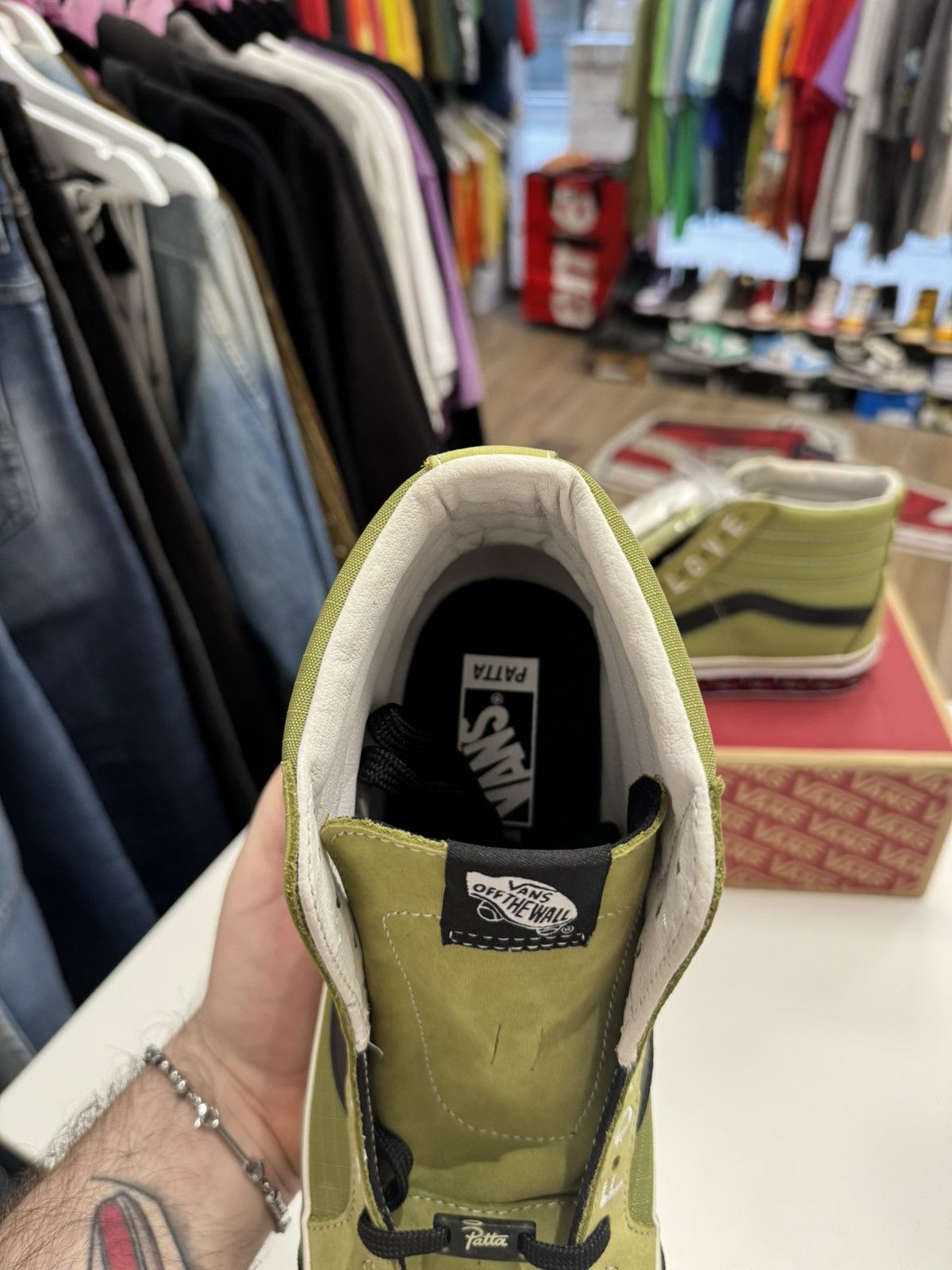 Patta × Vans Vans x patta hi olive 42,5 Size US 9.5 / EU 42-43 - 7 Thumbnail
