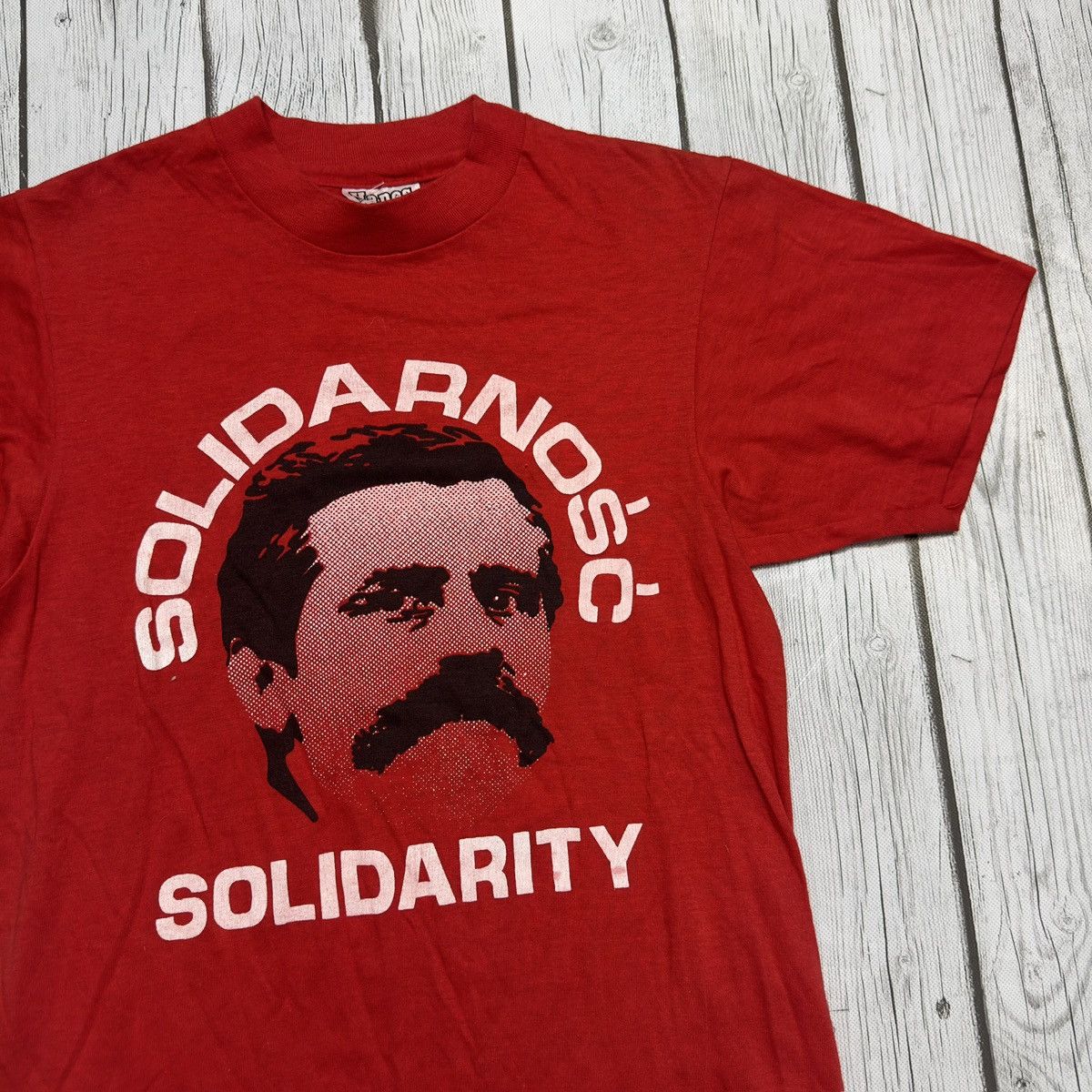 Hanes × Vintage Vintage Solidarność tee Size US S / EU 44-46 / 1 - 3 Thumbnail