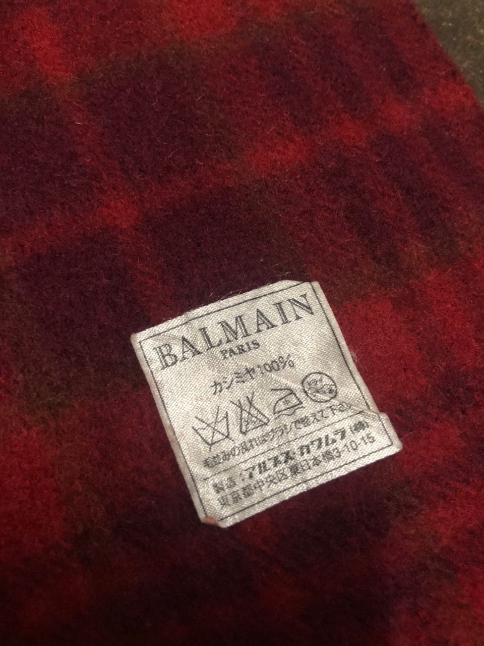 Balmain Balmain Paris Red Tartan Scarf Muffler Neckwear Size ONE SIZE - 7 Thumbnail