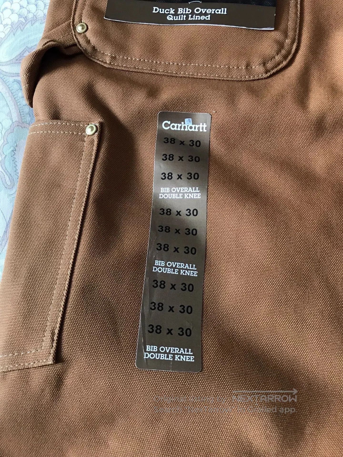 Carhartt Carhartt R02 BRN W38L30 Bib Overalls. Size US 38 / EU 54 - 7 Thumbnail