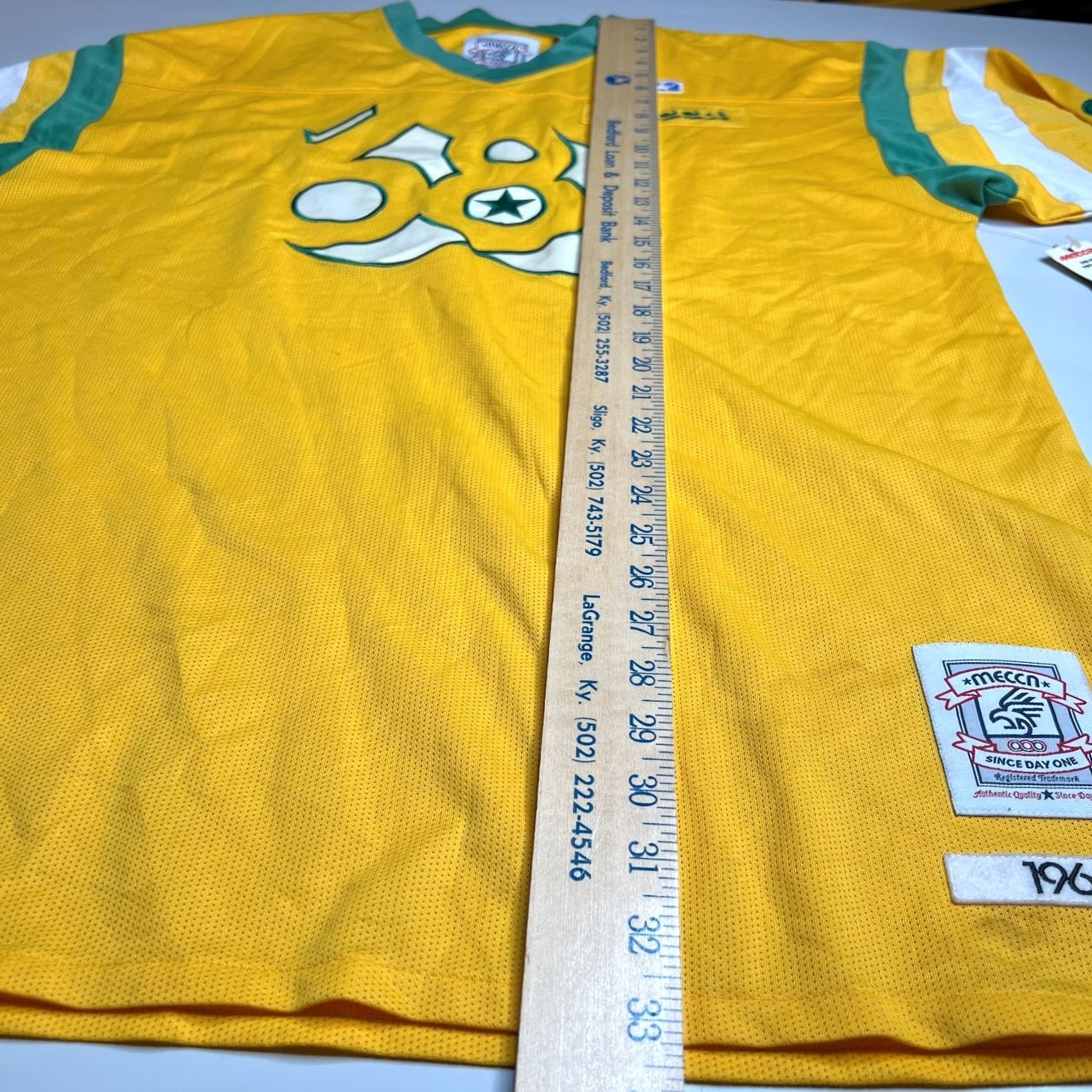 Vintage VINTAGE Mecca USA Portland Top Tonka 1968 Jersey XL Yellow Hip Hop Men T-Shirt NWT Size US XL / EU 56 / 4 - 2 Thumbnail