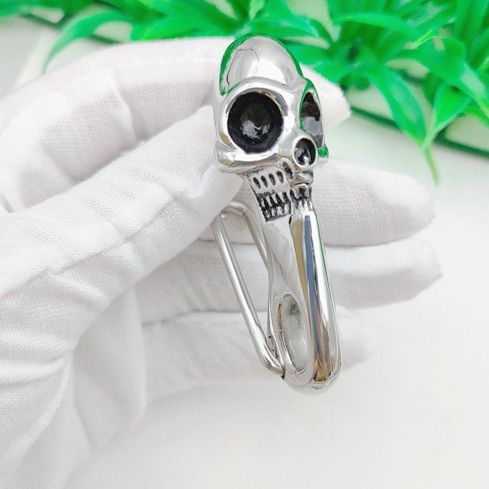 Jewelry Skull Gothic Punk Skeleton Carabiner Heavy Keychain Size ONE SIZE - 2 Thumbnail