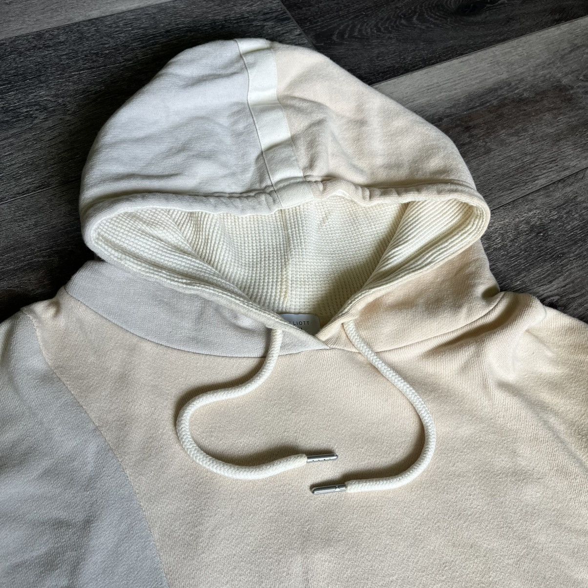 John Elliott John Elliott Distorted Colorblock Ivory Hoodie F/W 2018 Size US XL / EU 56 / 4 - 5 Thumbnail
