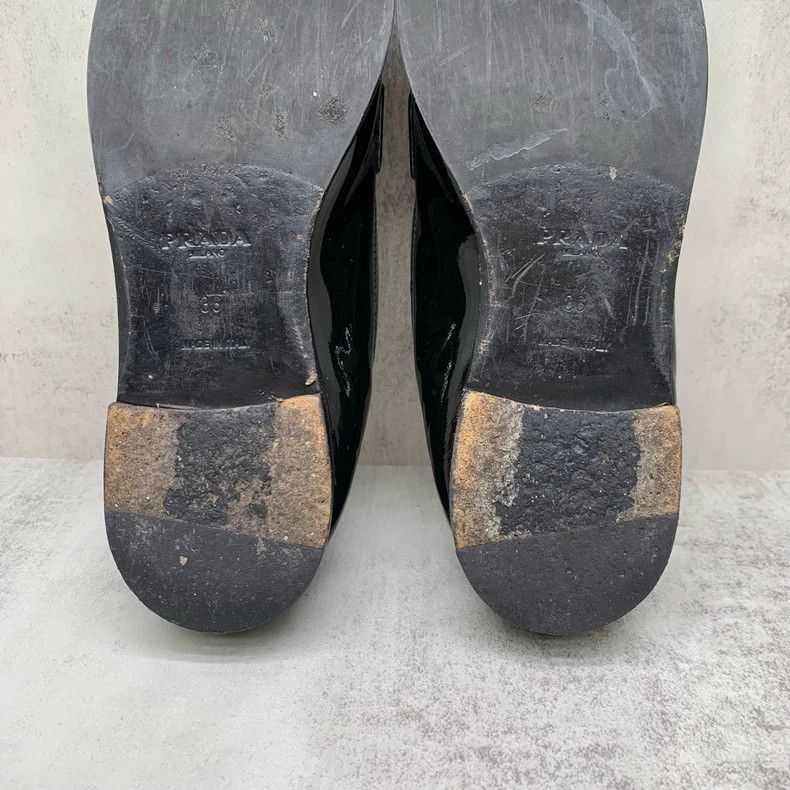 Prada Prada Black Triangle Logo Loafers Size 36 -2505 Size US 6 / IT 36 - 9 Thumbnail