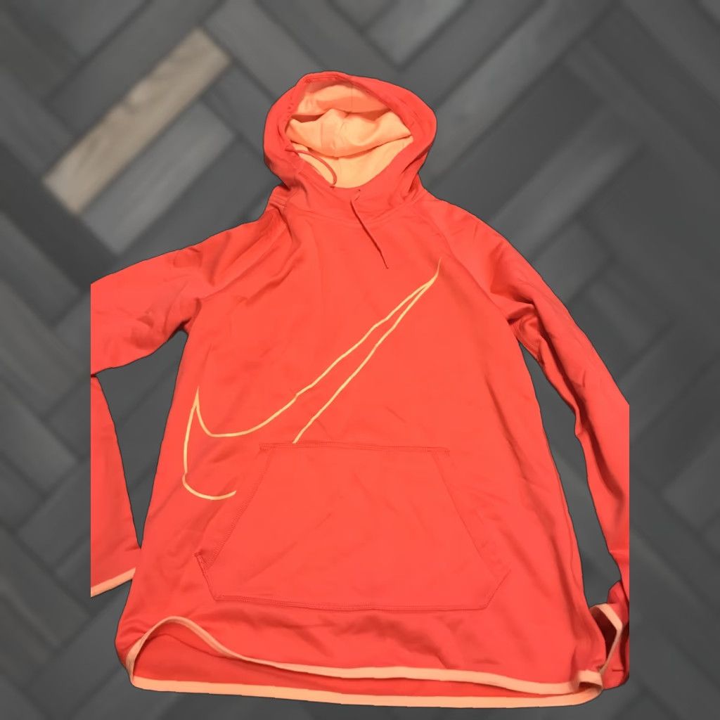 Nike Nike Therma Pullover Hoodie Women’s Activewear S Pink Orange Fleece Hooded Pockets Size S / US 4 / IT 40 - 1 Thumbnail