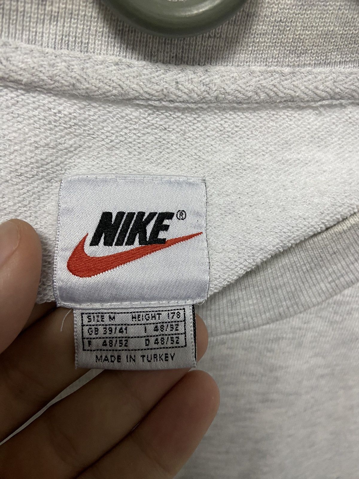 Nike × Vintage Nike Sweatshirt big swoosh Logo Vintage 90s Size US M / EU 48-50 / 2 - 4 Thumbnail