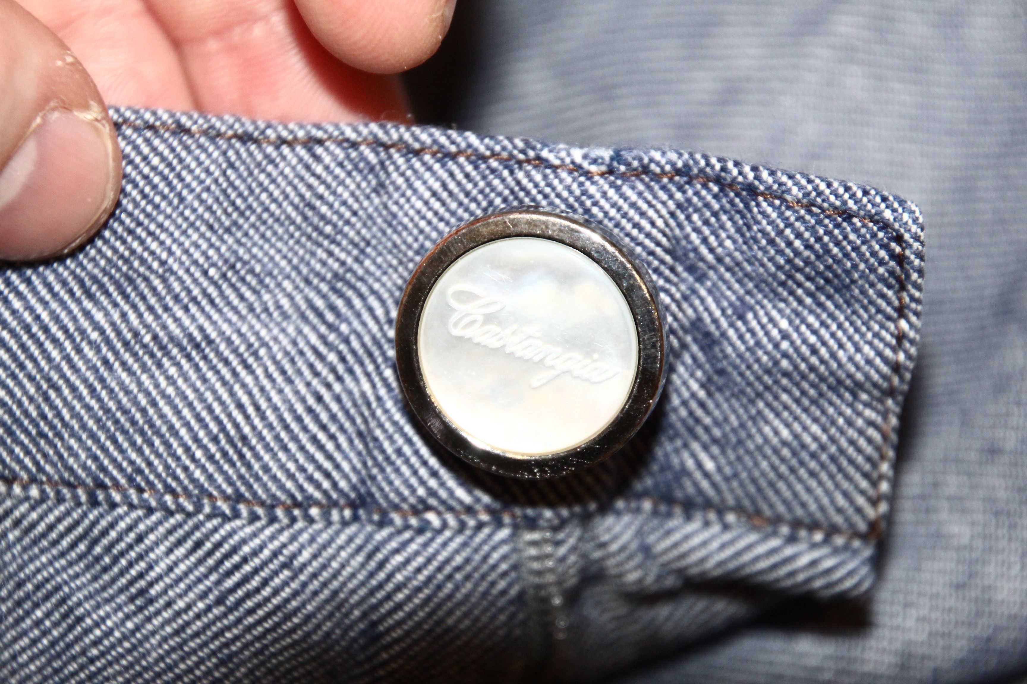 Kiton Castangia Lino Cotton Twill Denim 5-Pocket Straight Pants Size US 38 / EU 54 - 13 Thumbnail