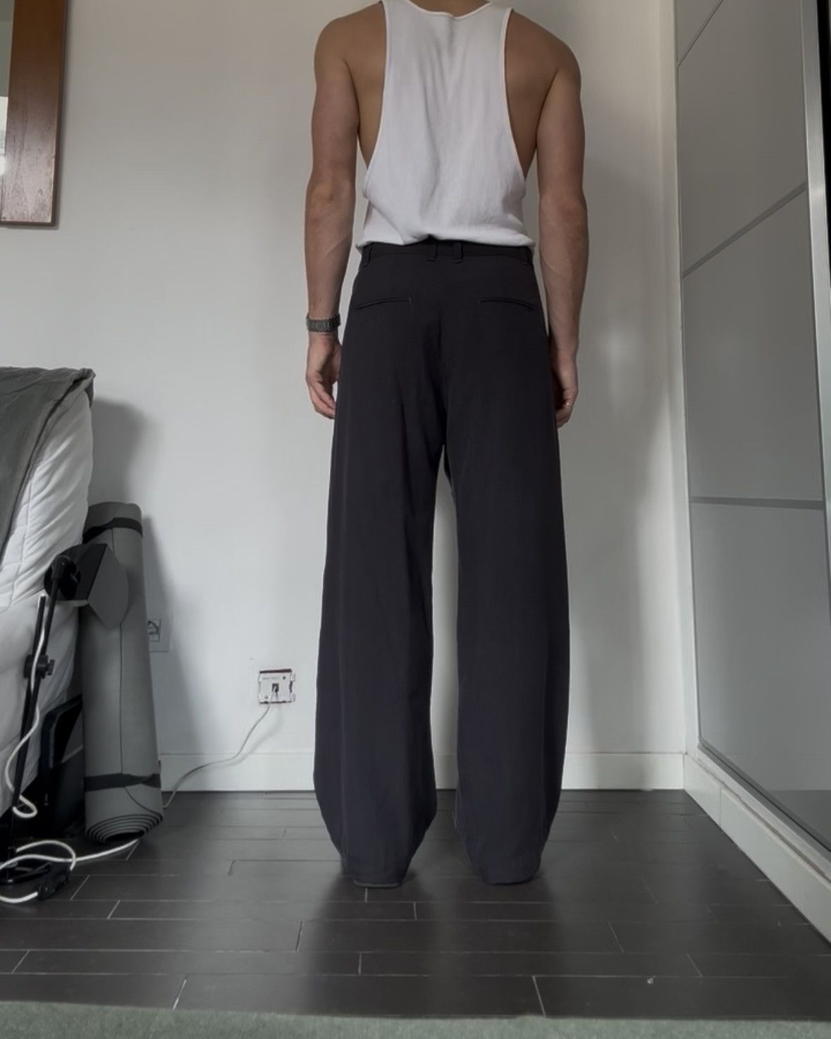 Japanese Brand Japanese Silk-Linen Pleated Wide-Leg Loose Straight Trousers Size US 32 / EU 48 - 4 Thumbnail